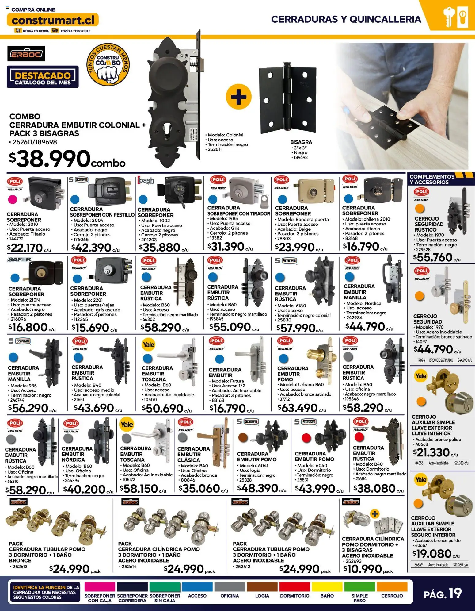 Construmart Ofertas │ válido desde el 01.05.2026 | Página: 19 | Productos: Tirador, Cerradura, Llave, Bisagra