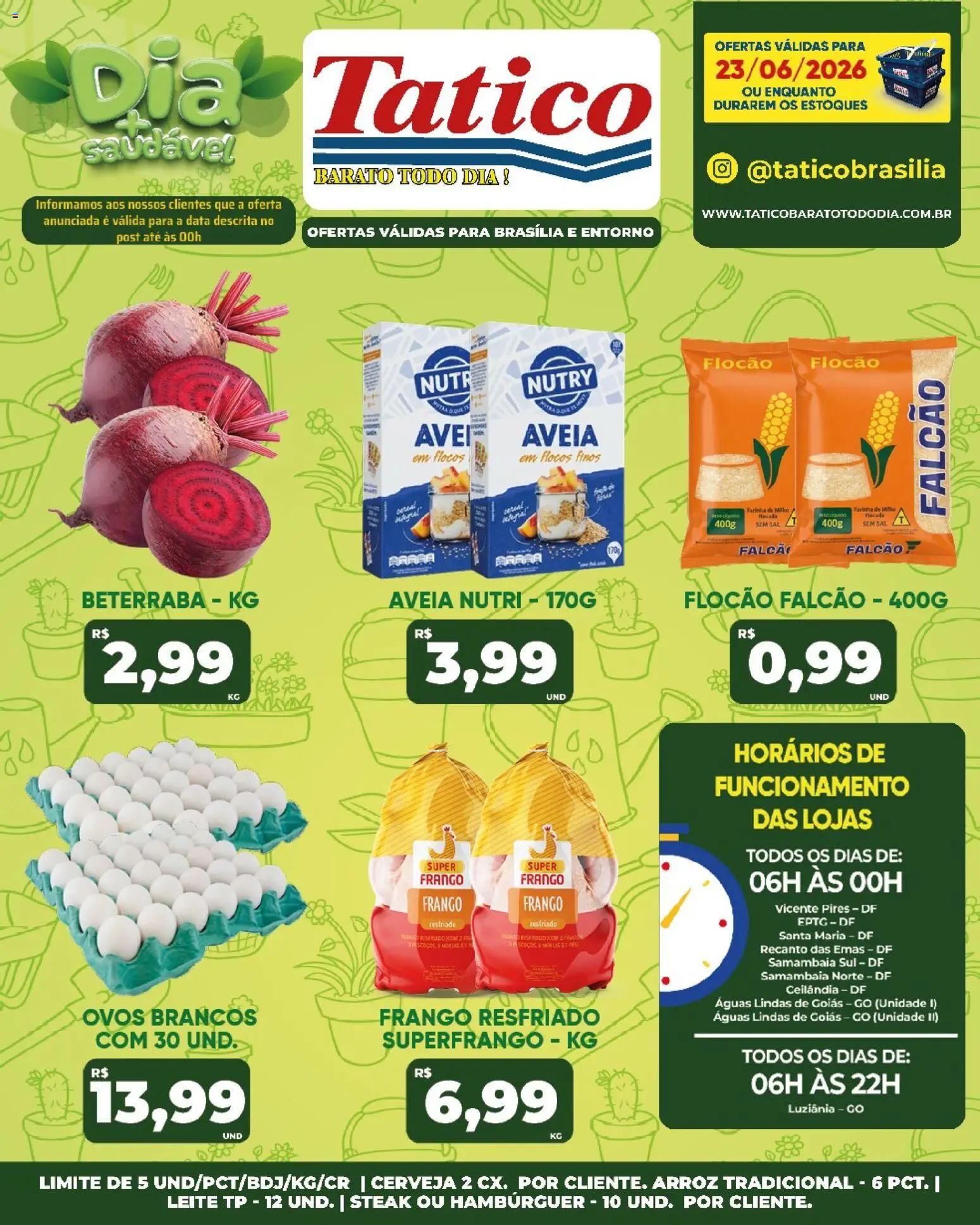 Tatico Folheto - válido de 24/06/2026 | Página: 44 | Produtos: Ovos, Cerveja, Aveia, Frango