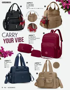 Vista previa de Andrea catálogo Primavera, nuevo folleto de la tienda, válido en México a partir del 25.01.2026 | Página: 16 | Productos: Bolsa, Mochila