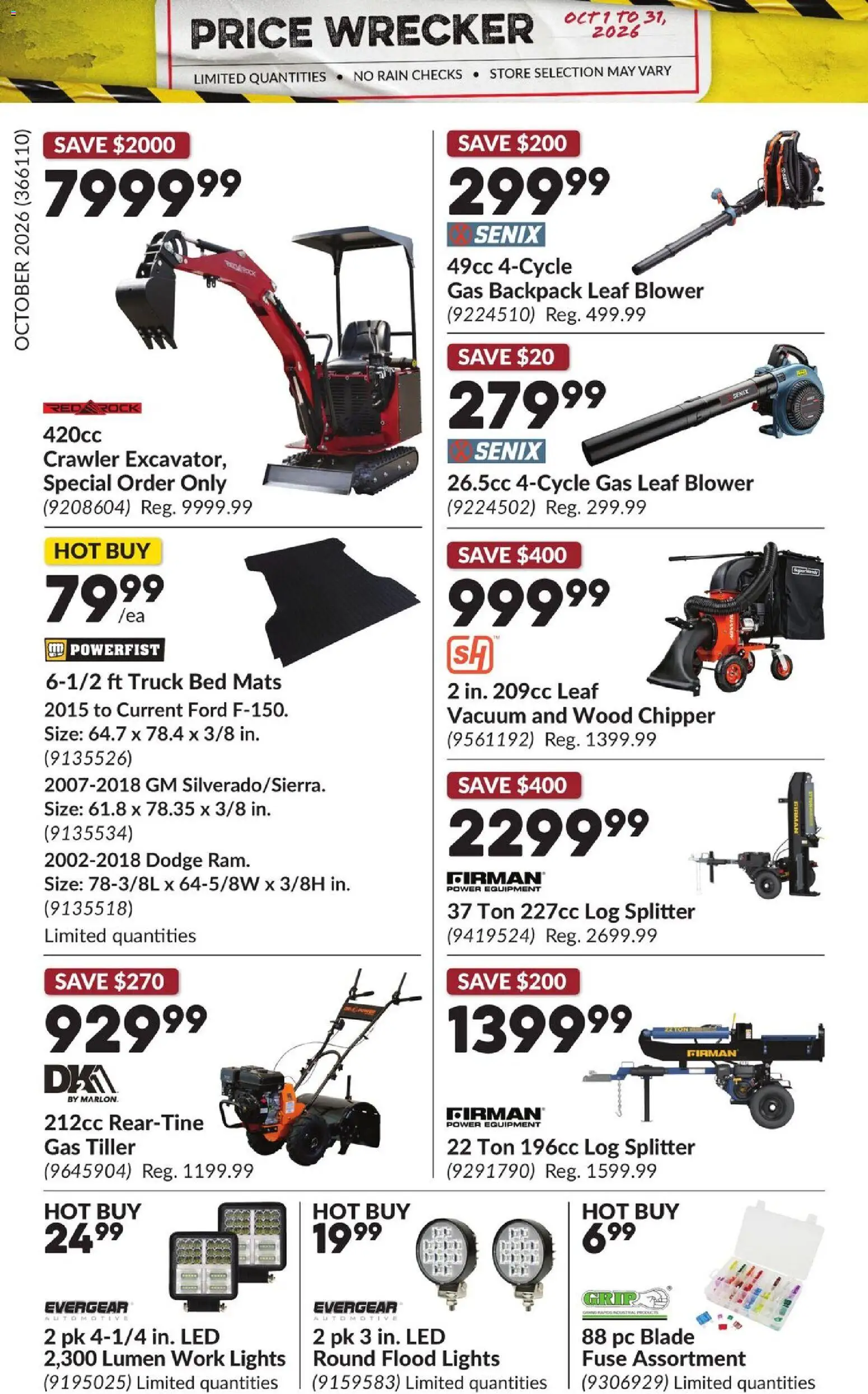 Princess Auto flyer valid from Oct 1, 2026 | Page: 12 | Products: Backpack, PC, Bed