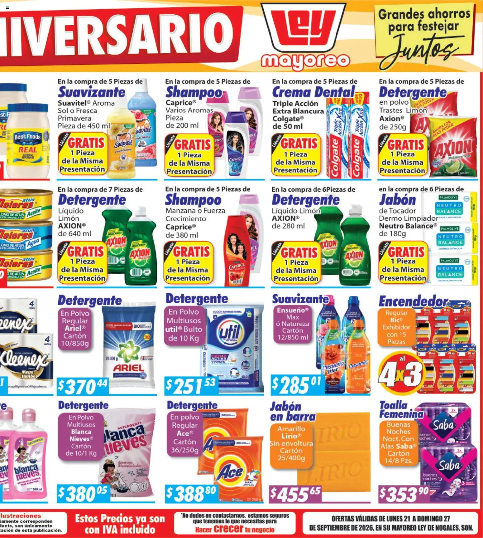 Nuevas ofertas de Casa Ley válidas en toda la República Mexicana desde el 21/09/2026. ¡Encuentra las mejores ofertas en Casa Ley folleto Nogales! | Página: 2 | Productos: Crema, Manzana, Encendedor, Jabón