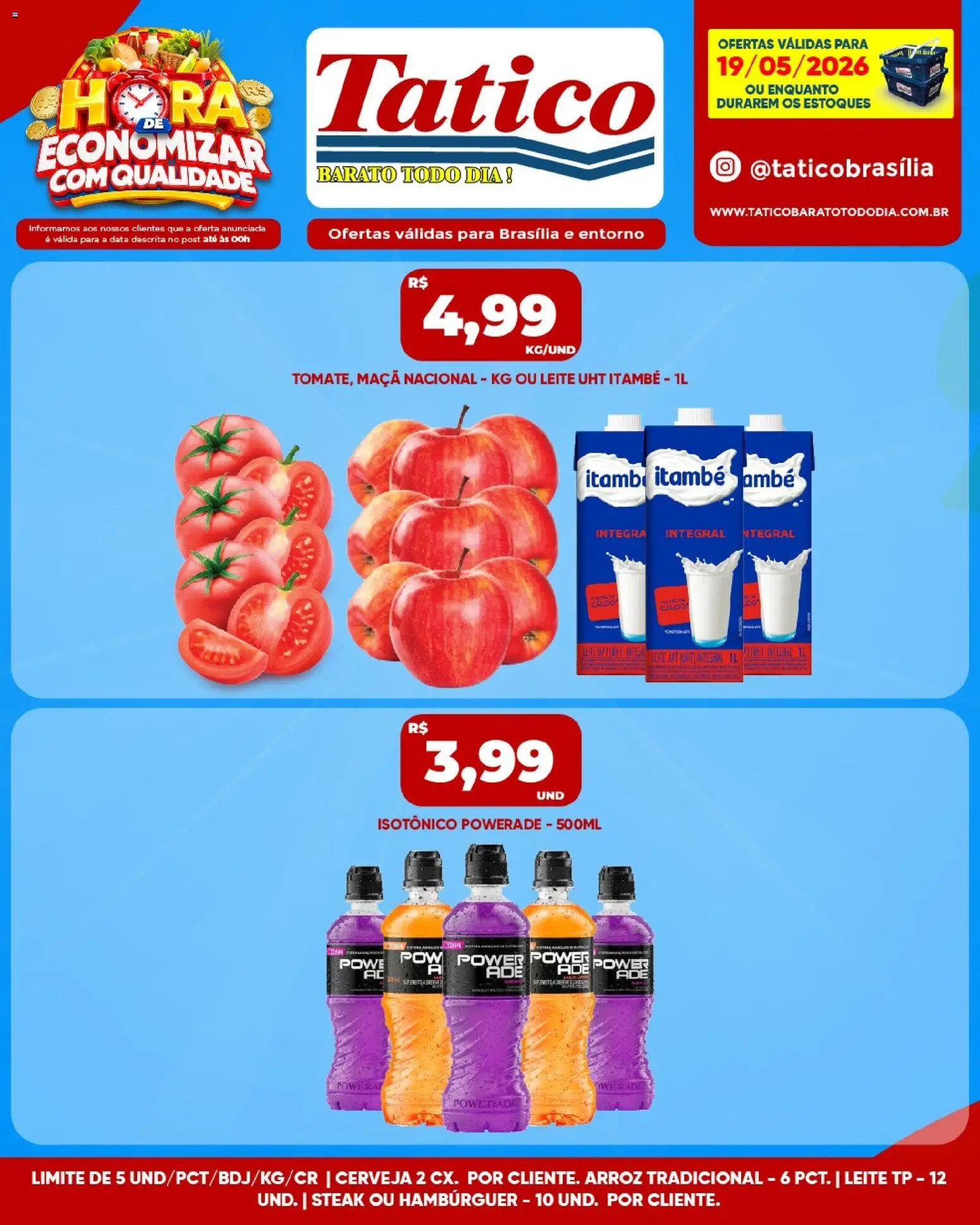 Tatico Folheto - válido de 19.05.2026 | Página: 4 | Produtos: Leite, Cerveja, Arroz, Isotônico