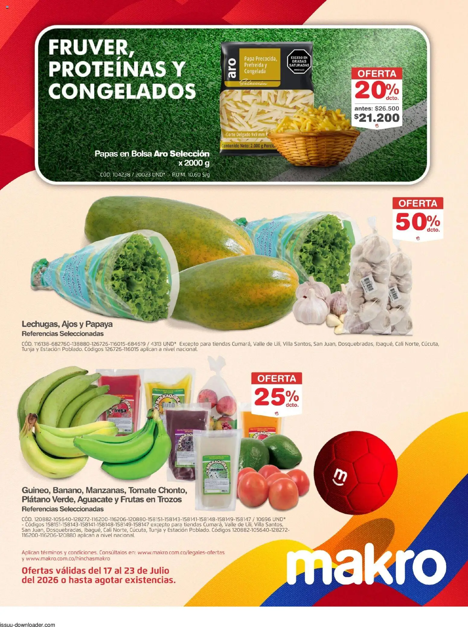 Makro revista - valida desde el 17/07/2026 | Página: 18 | Productos: Aguacate, Fresa, Bolsa, Plátano