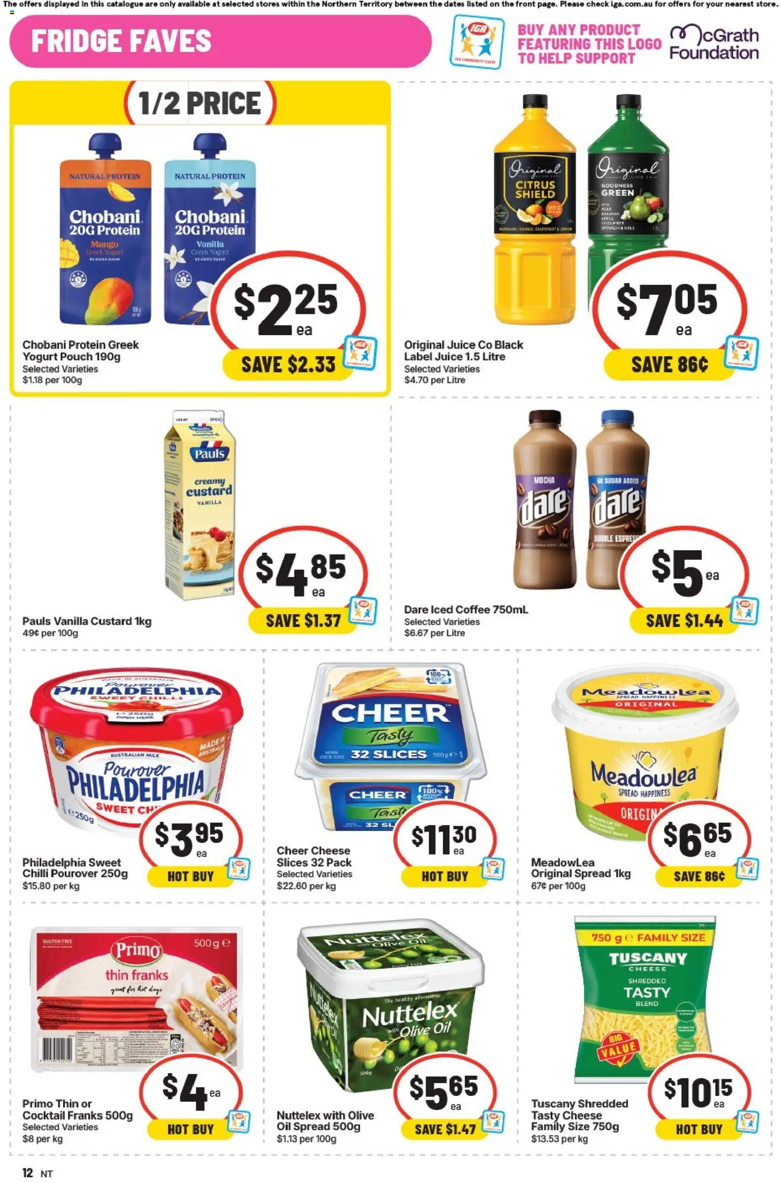 IGA catalogue - valid from 09/09/2026 | Page: 13 | Products: Juice, Greek yogurt, Vanilla, Spread
