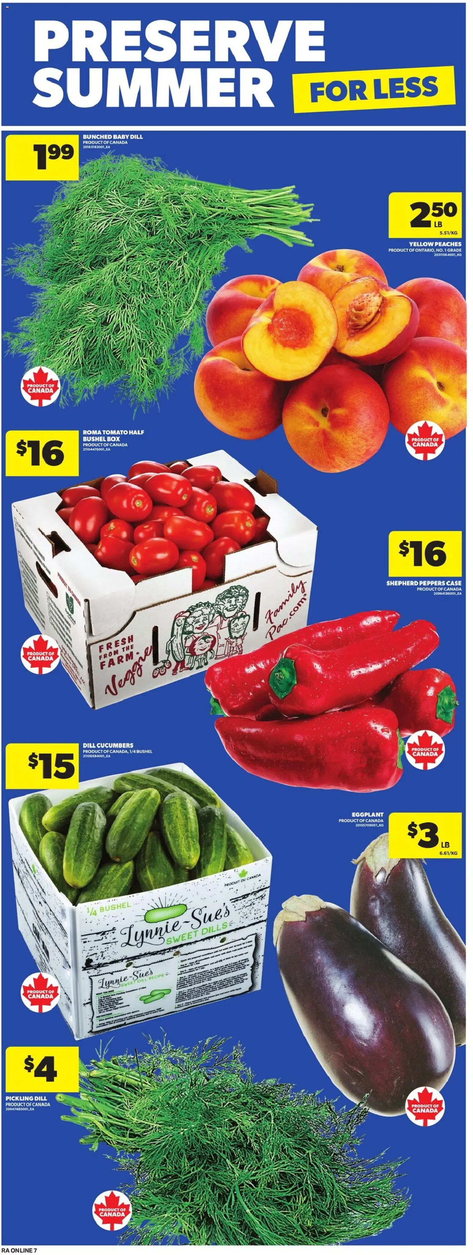 Atlantic Superstore flyer valid from Aug 27, 2026 | Page: 14 | Products: Eggplant, Case, Tomato, Box