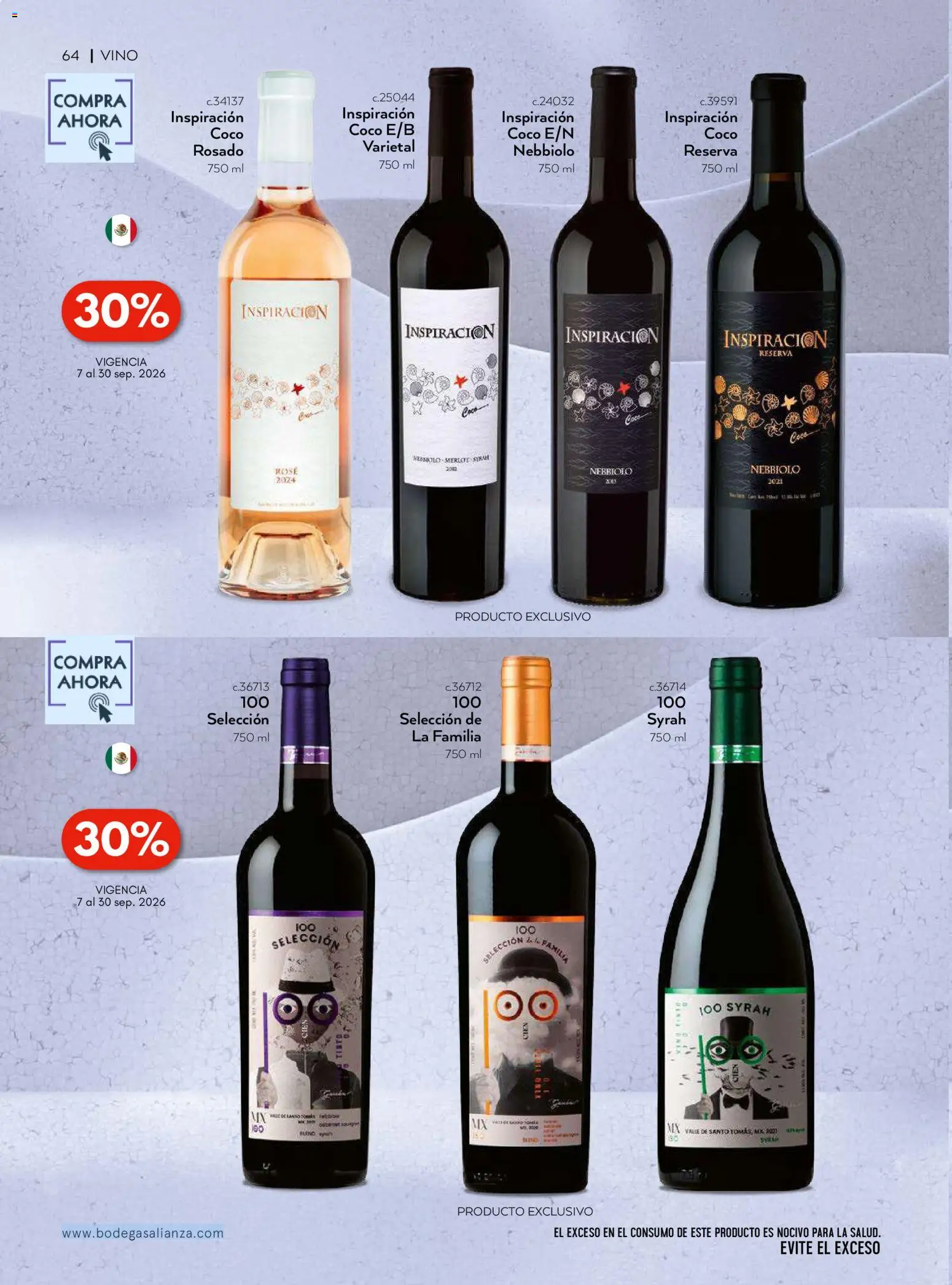 Nuevas ofertas de Bodegas Alianza válidas en toda la República Mexicana desde el 01/07/2026. ¡Encuentra las mejores ofertas en Bodegas Alianza catálogo! | Página: 66 | Productos: Vino