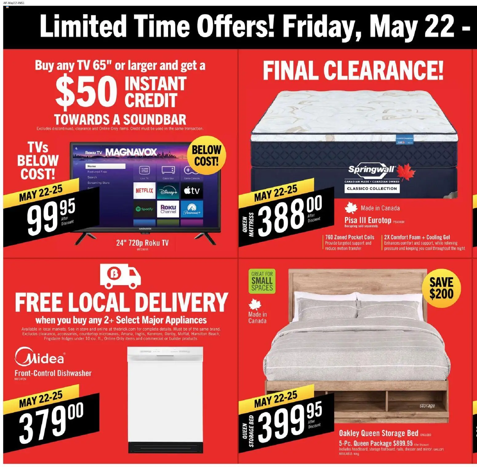 The Brick flyer valid from 22.05.2026 | Page: 1 | Products: Tv, Game console, Game, Dishwasher
