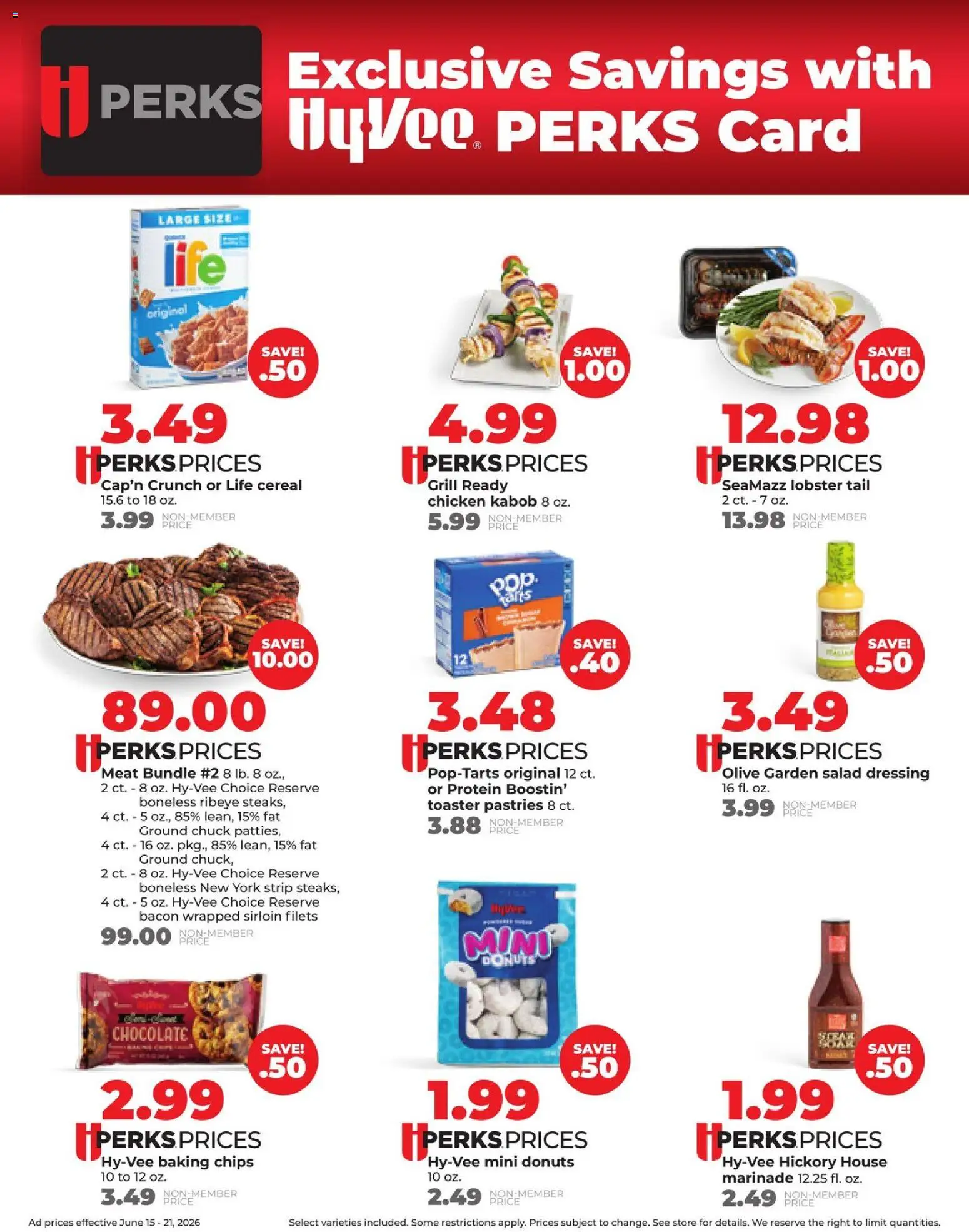 HyVee Weekly Ad - valid from 15.06.2026 | Page: 7 | Products: Toaster, Chocolate, Chips, Salad