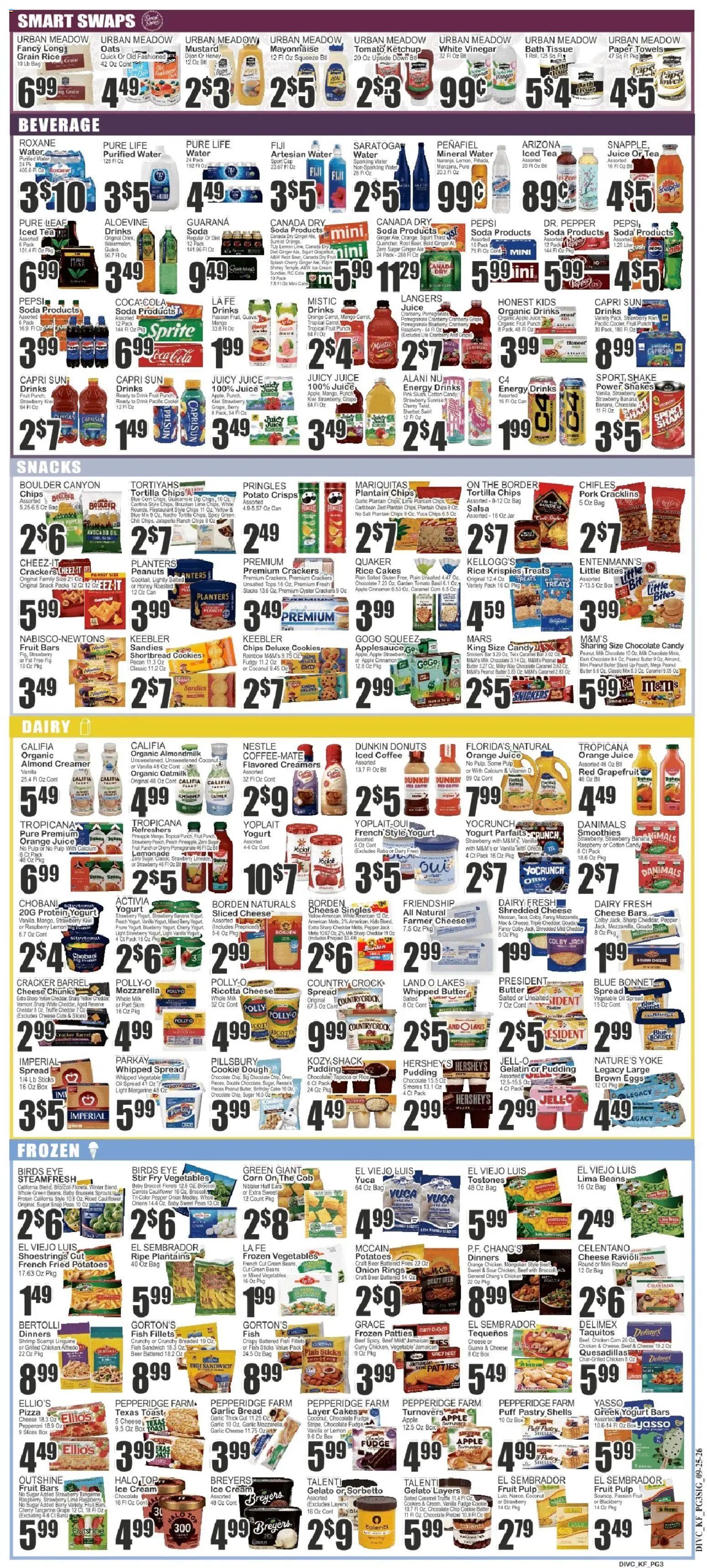 Food Universe Weekly Ad - valid from 09/25/2026 | Page: 3 | Products: Vitamin, Rice cakes, Tropical fruit, Raspberry