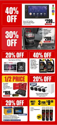 Preview of Supercheap Auto catalogue - valid from 10.06.2026 | Page: 2 | Products: Oil, Peach, Batteries, Portable