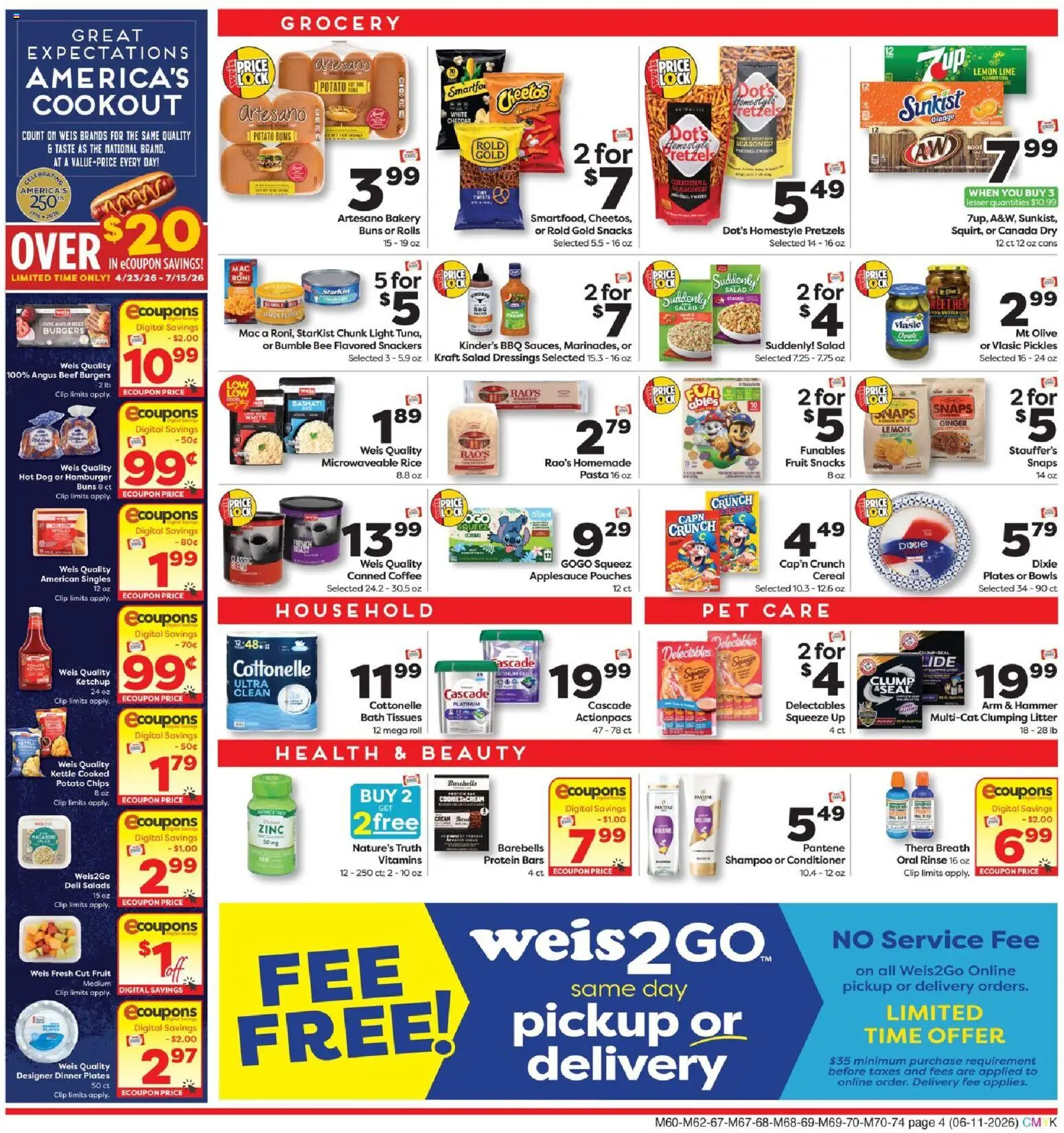 Weis Grand Opening - valid from 11.06.2026 | Page: 8 | Products: Shampoo, Coffee, Rice, Pasta