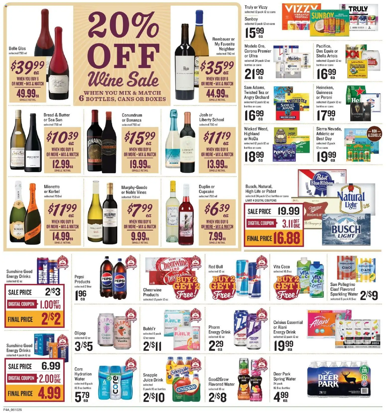 Lowes Foods Weekly Ad - valid from 10.06.2026 | Page: 5 | Products: Butter, Tea, Water, Cupcake