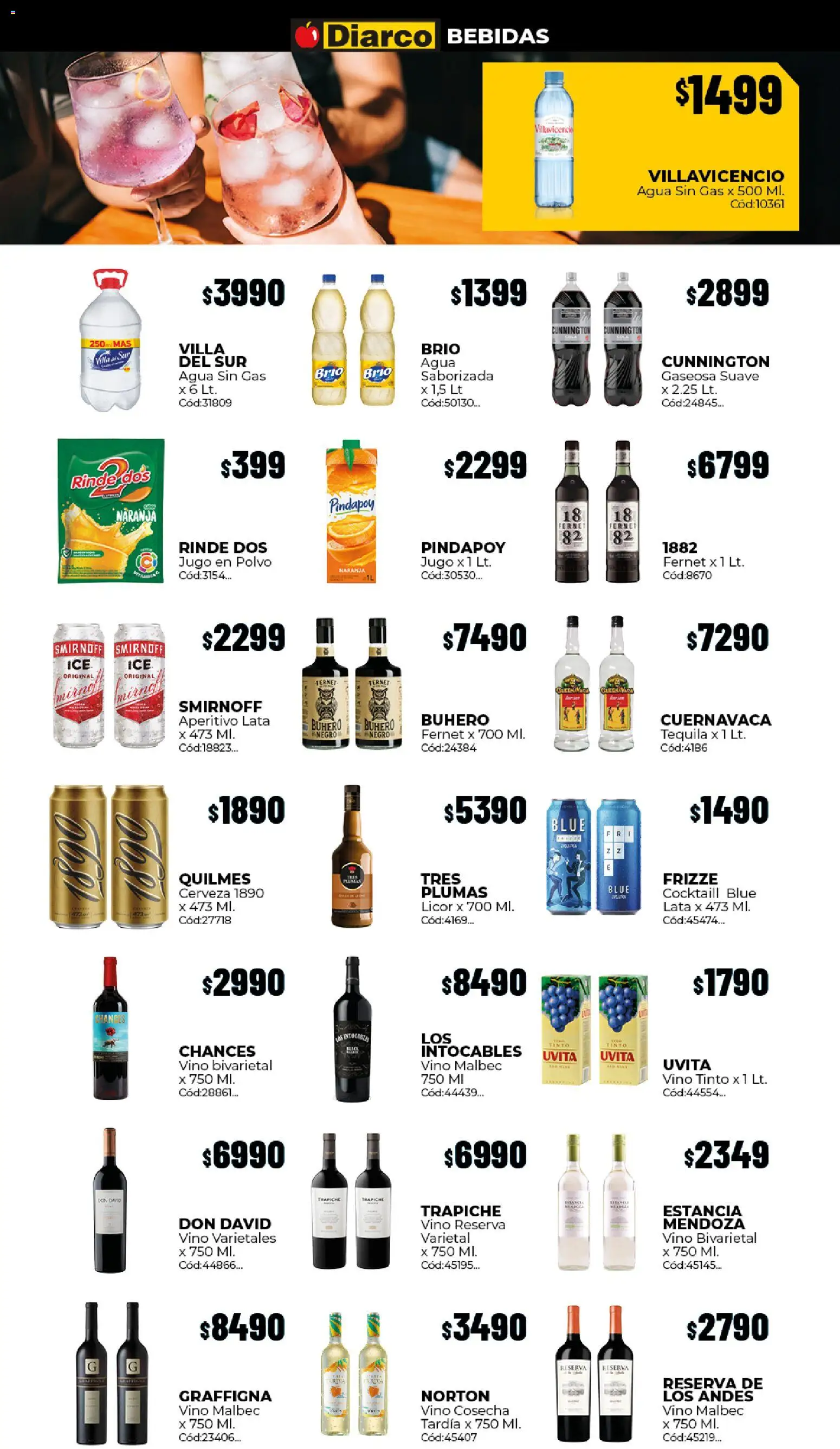 Diarco - Ofertas Tdf │ válido desde el 03/08/2026 | Página: 4 | Productos: Bebidas, Polvo, Fernet, Gaseosa