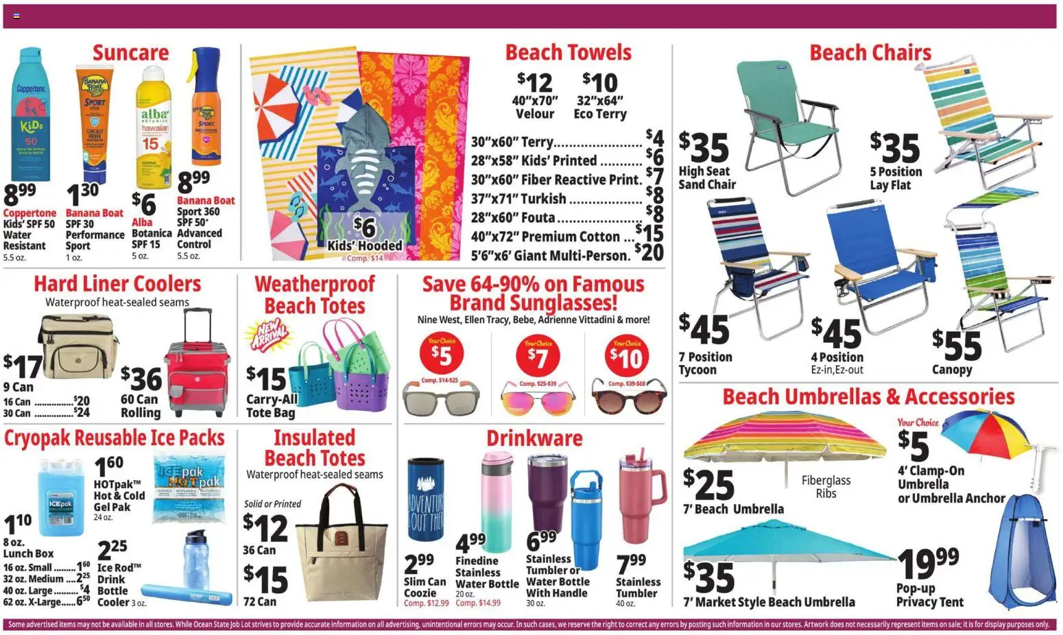 Ocean State Job Lot Weekly Ad - valid from 30.04.2026 | Page: 19 | Products: Chair, Tent, Water, Bag