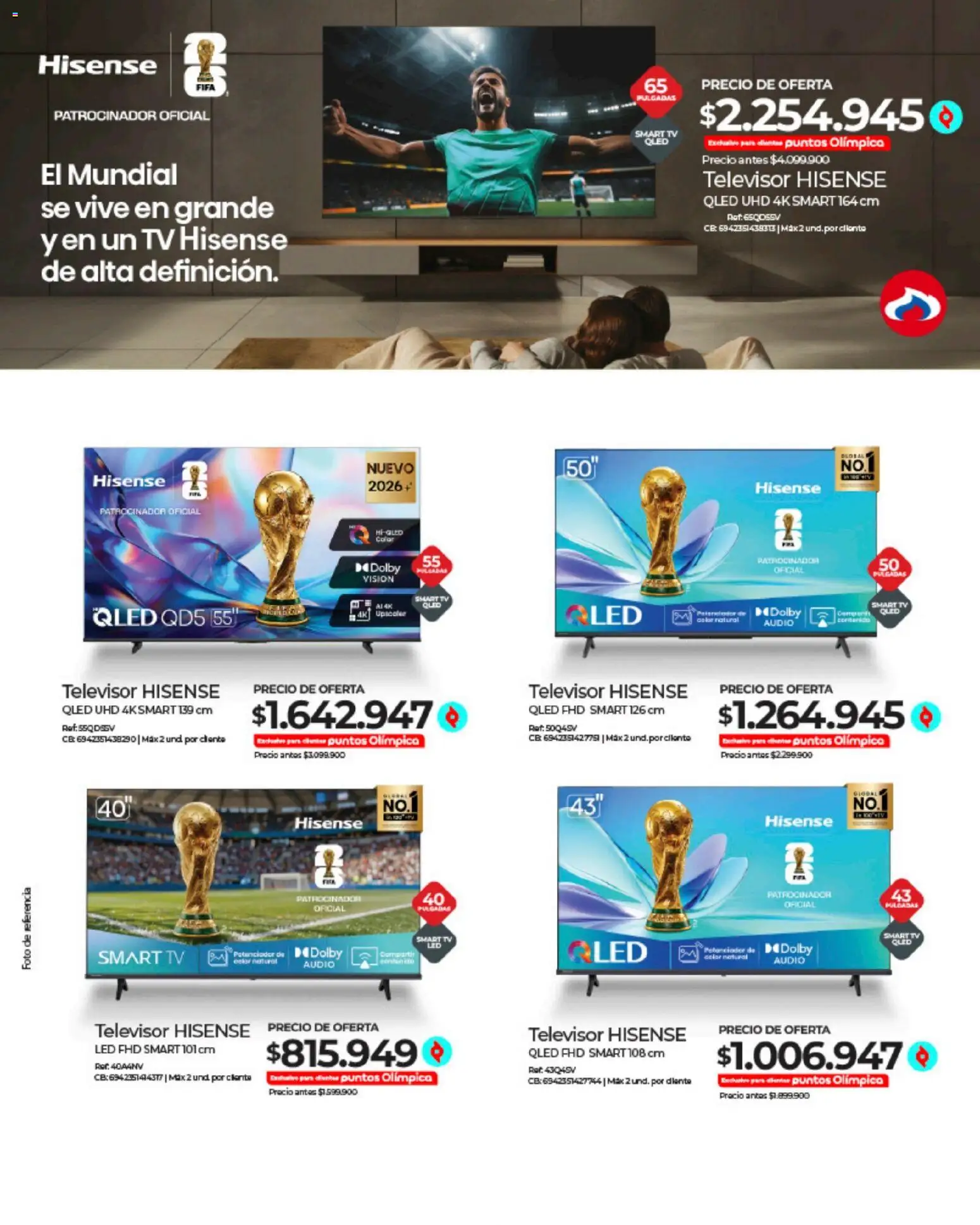 Olímpica revista - valida desde el 09.05.2026 | Página: 11 | Productos: Televisor, Audio
