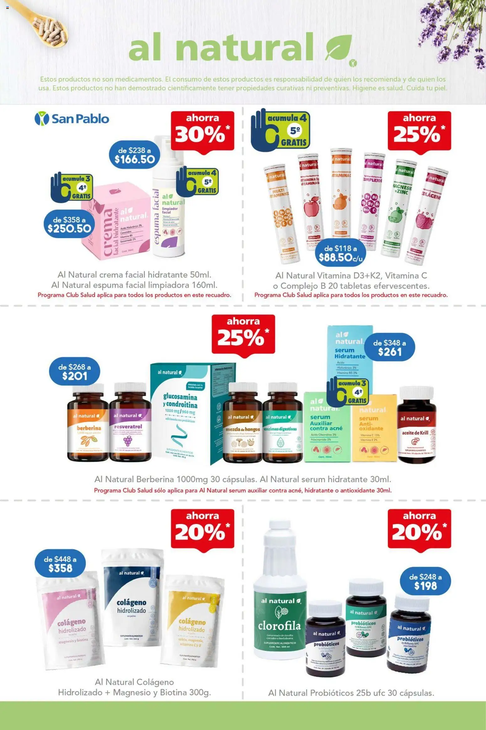 Nuevas ofertas de Farmacia San Pablo válidas en toda la República Mexicana desde el 30/08/2026. ¡Encuentra las mejores ofertas en Farmacia San Pablo catálogo! | Página: 7 | Productos: Espuma, Limpiador, Probióticos, Polvo
