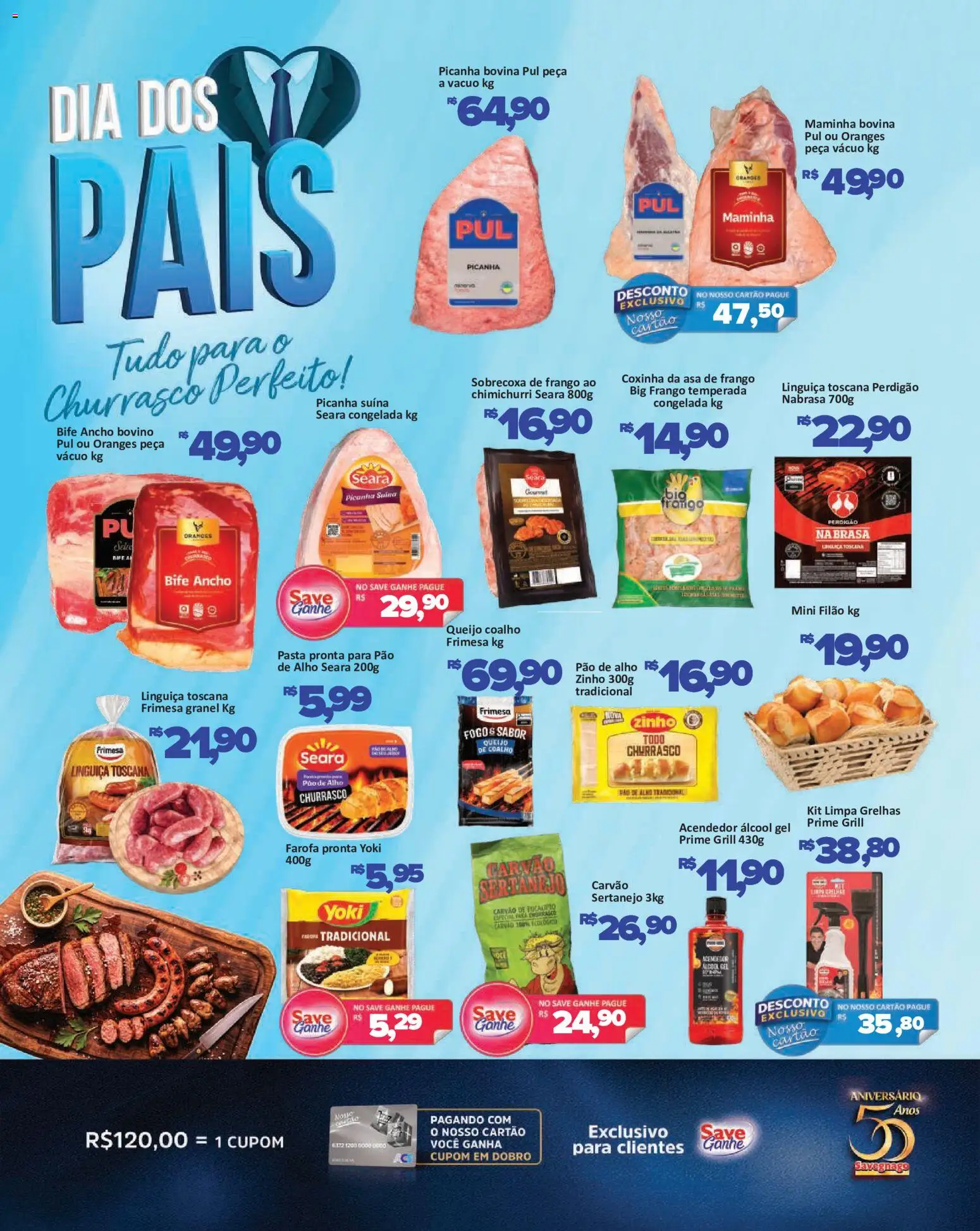 Savegnago Folheto - válido de 23/07/2026 | Página: 2 | Produtos: Alho, Pao de alho, Queijo, Frango