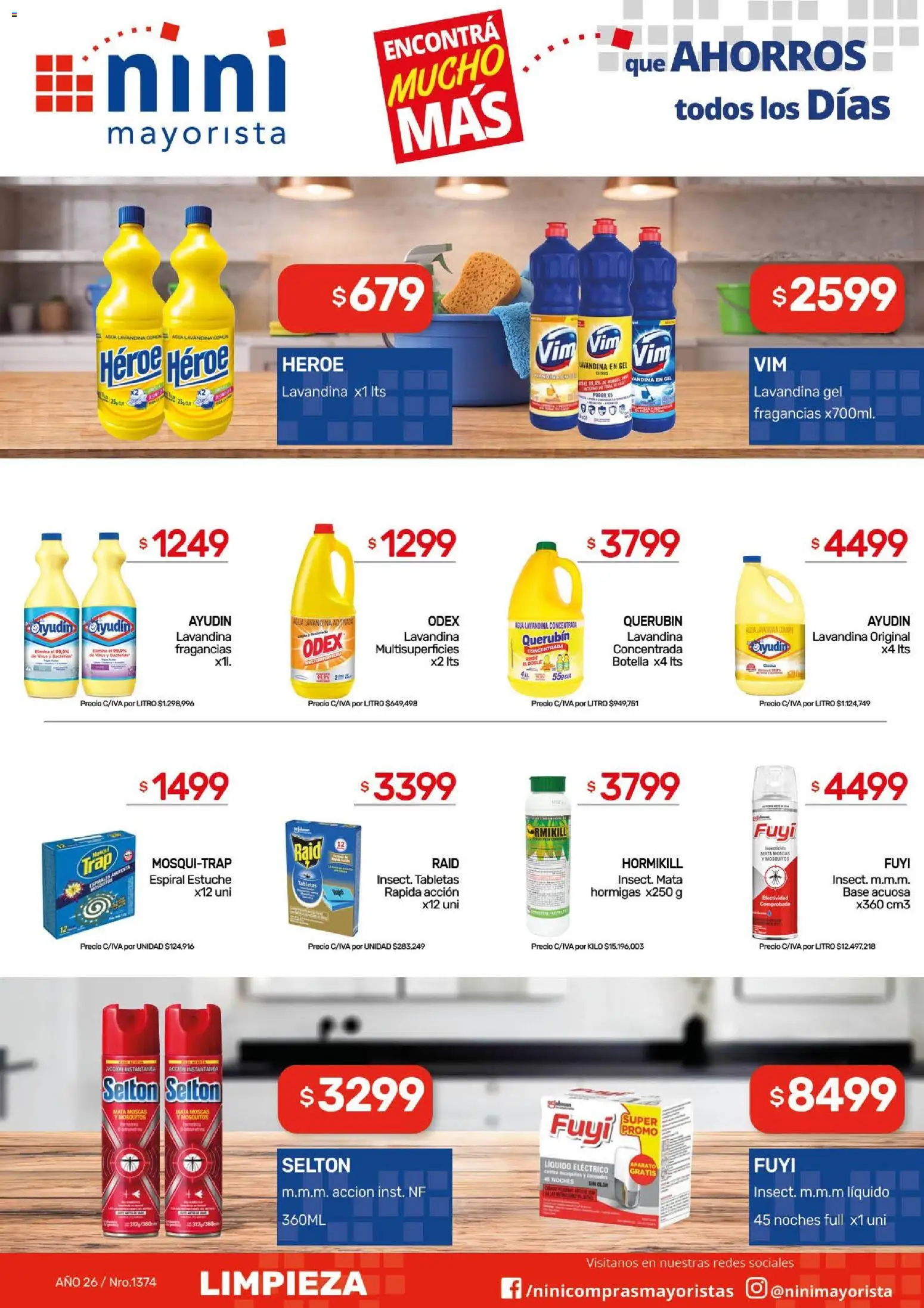 NINI Mayorista ofertas │ válido desde el 24/08/2026 | Página: 9 | Productos: Lavandina, Botella, Agua, Estuche