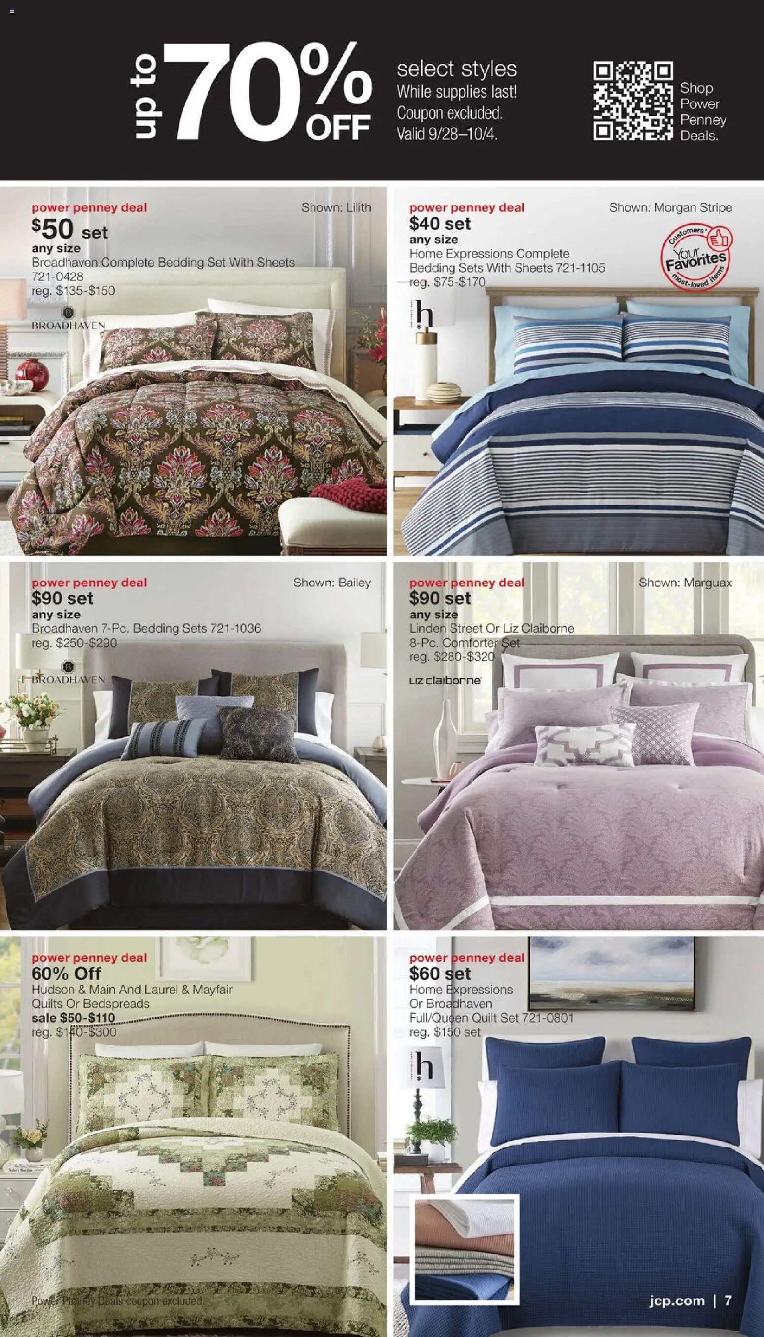 JCPenney Semi-Annual Home Sale - valid from 09/28/2026 | Page: 6 | Products: Bedding, Quilt, Comforter