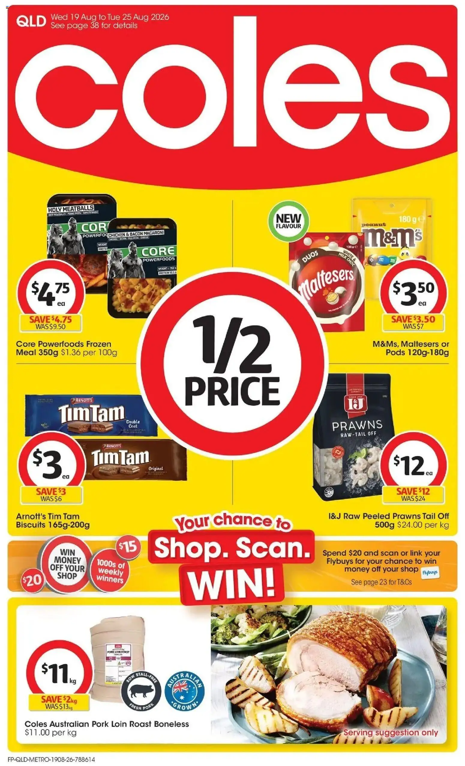 ﻿Coles catalogue valid from 19/08/2026 > Online Australia | Page: 1 | Products: Bacon, Milk, Chocolate, Beef