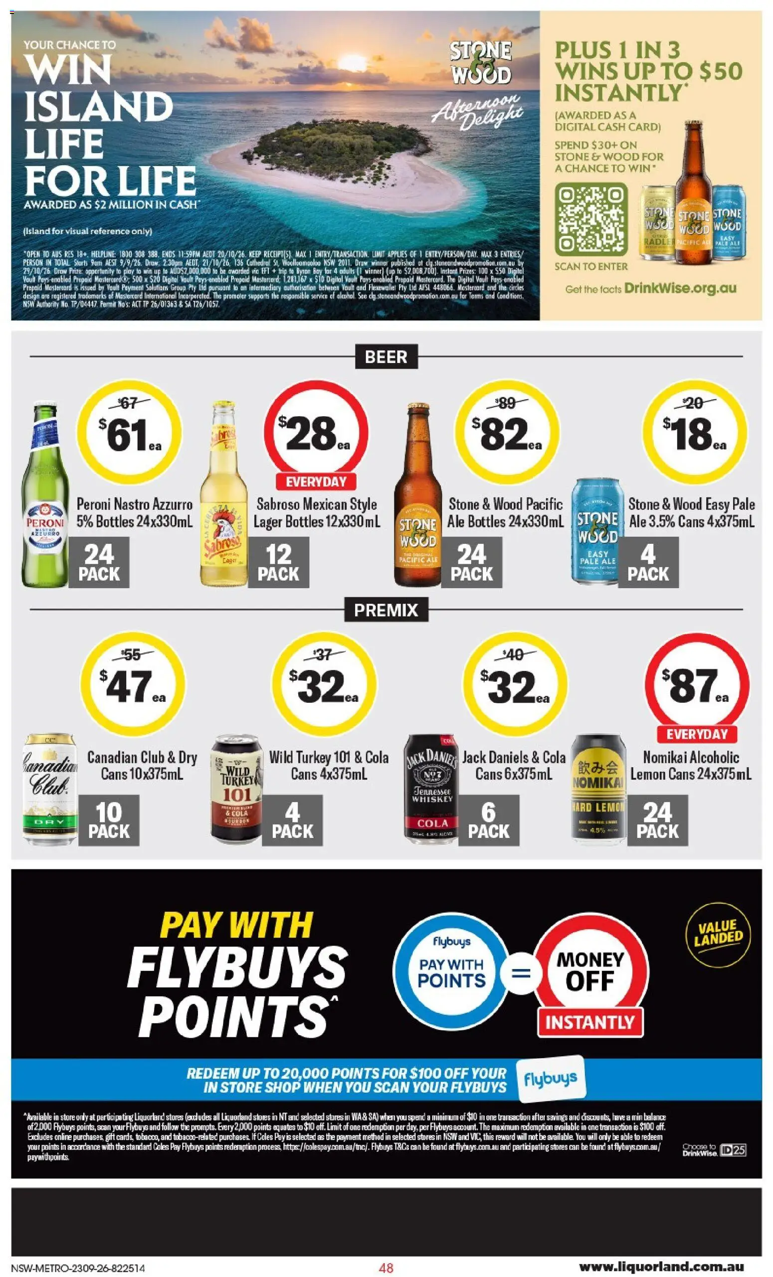 Coles catalogue - valid from 23/09/2026 | Page: 48 | Products: Corona Extra, Heineken, Beer, Bag