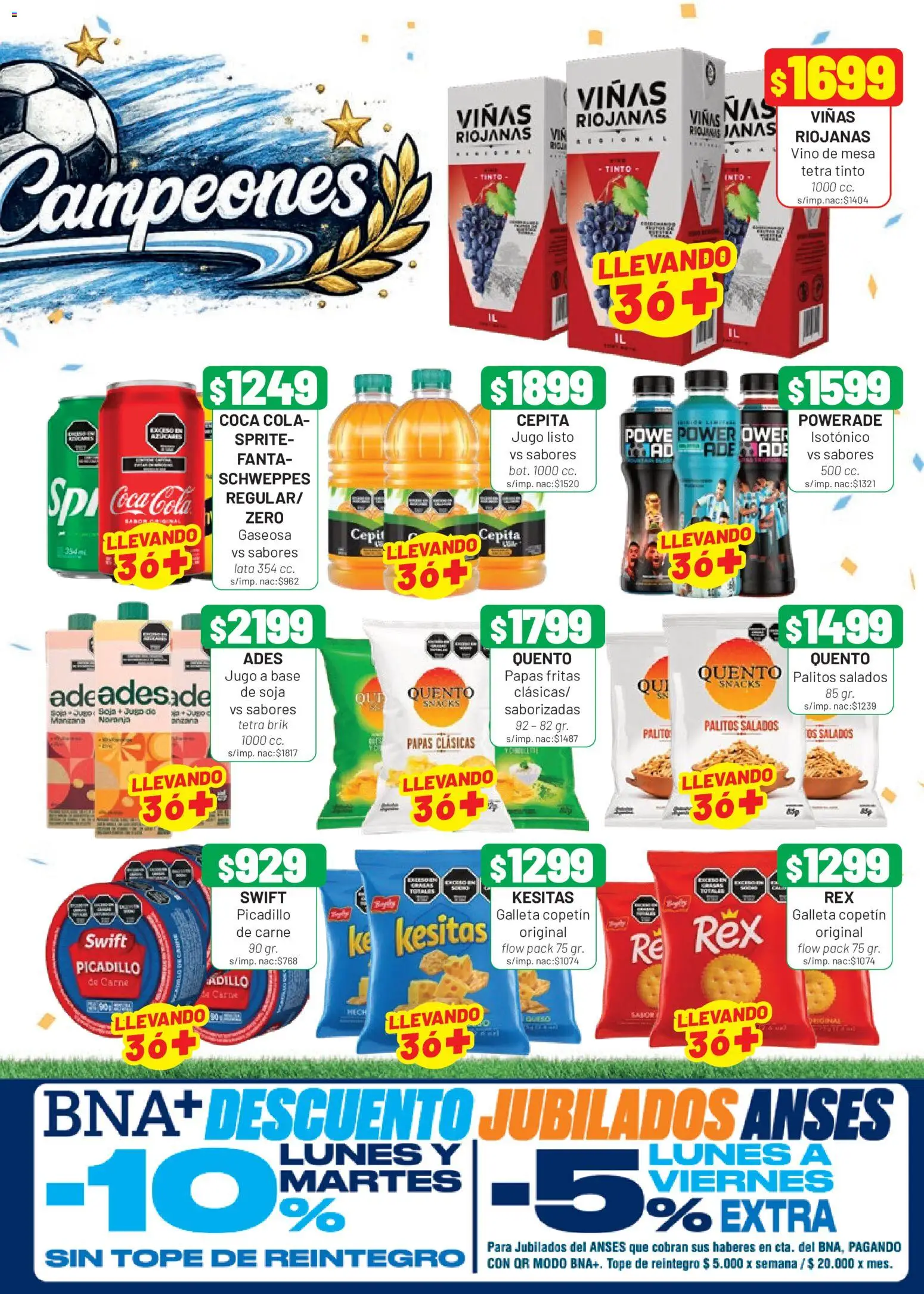 Almacor catálogo │ válido desde el 09/07/2026 | Página: 5 | Productos: Gaseosa, Papas, Jugo, Picadillo
