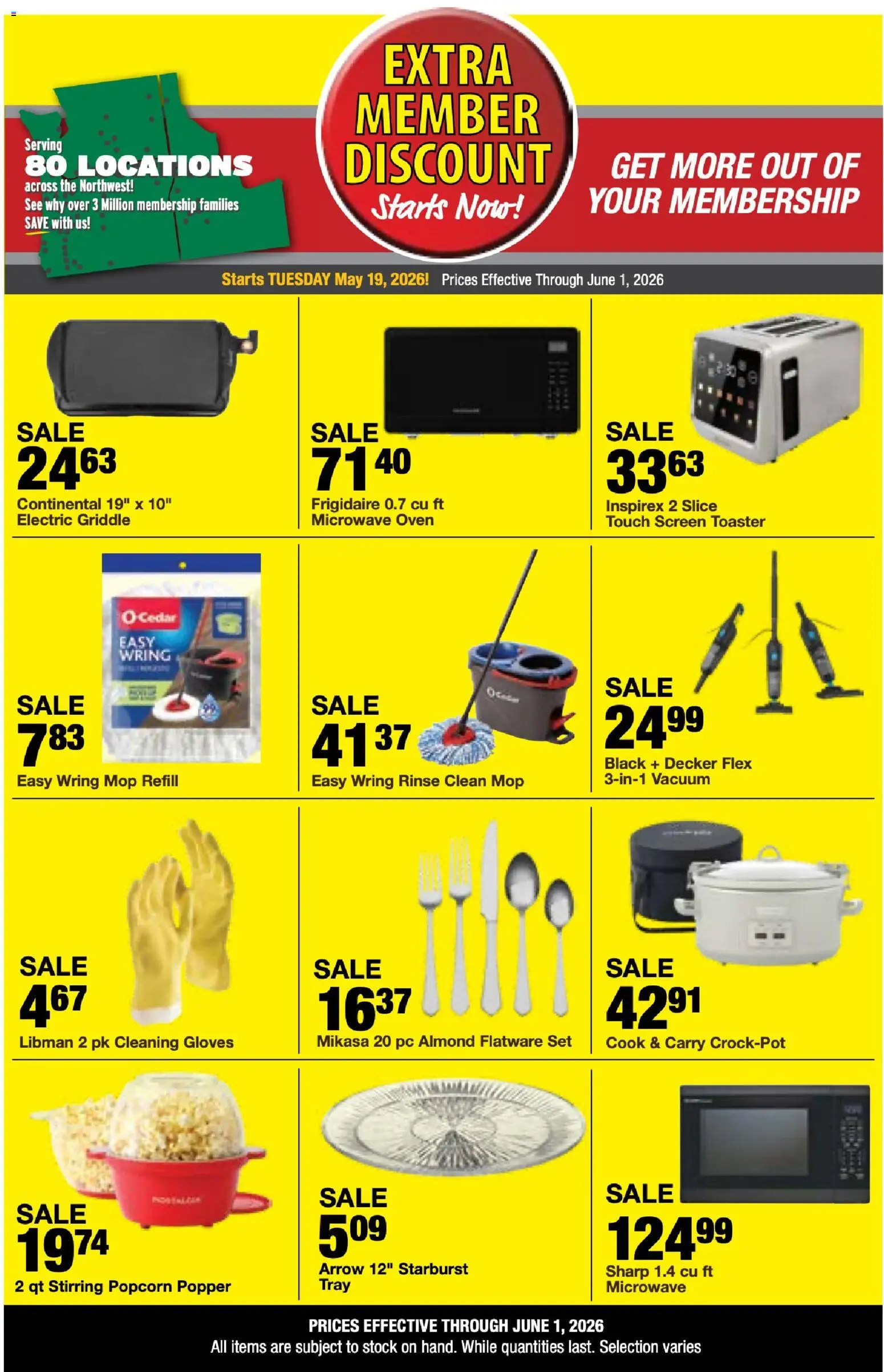 Bi-Mart Extra Member Discount - valid from 19.05.2026 | Page: 8 | Products: Toaster, Vacuum, Arrow, Pc