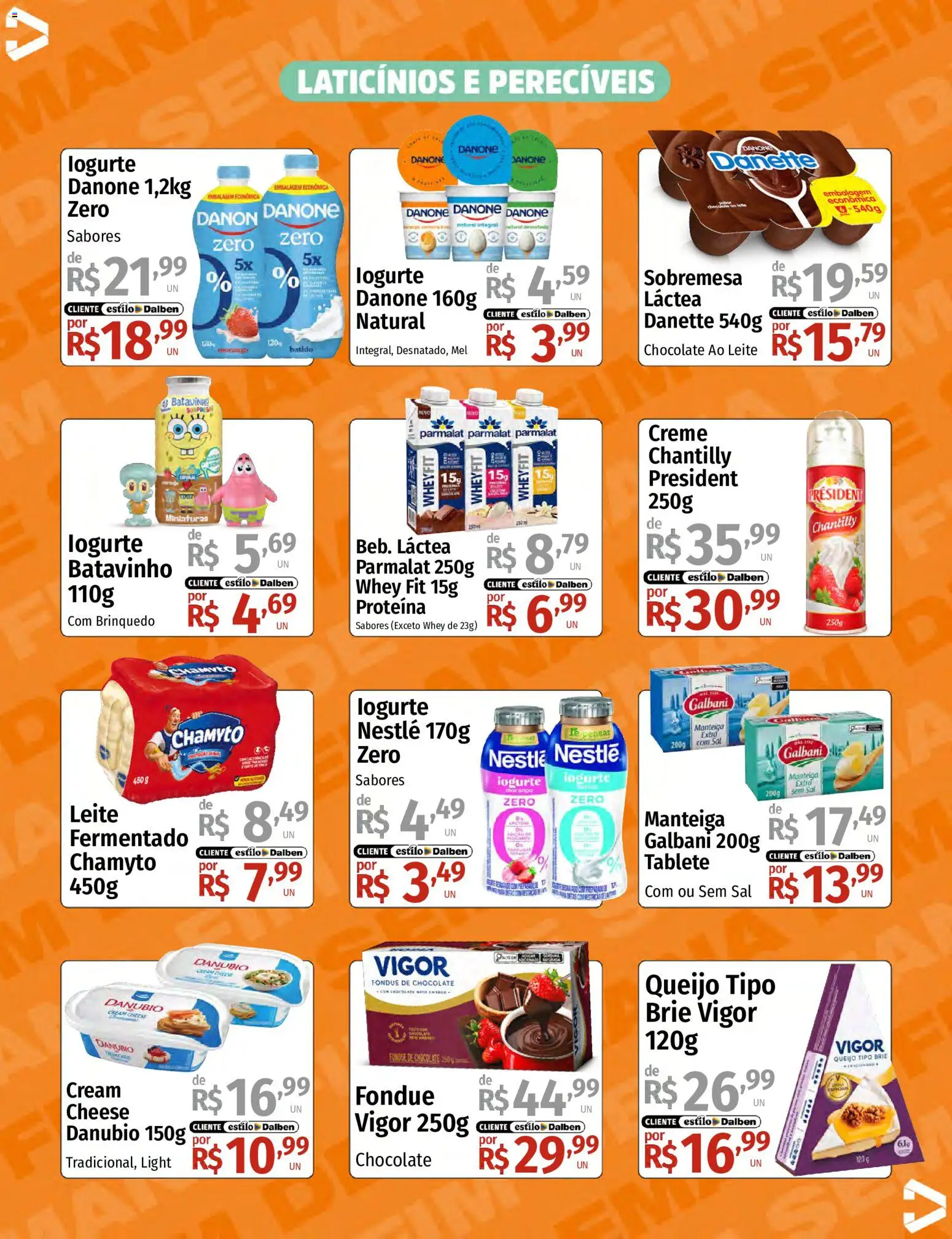 Supermercado Dalben Folheto - válido de 17/07/2026 | Página: 10 | Produtos: Leite, Iogurte, Creme, Sal