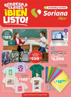 Vista previa de Soriana Regresa a clases ¡Bien listo! Híper Nacional, nuevo folleto de la tienda, válido en México a partir del 20/07/2026