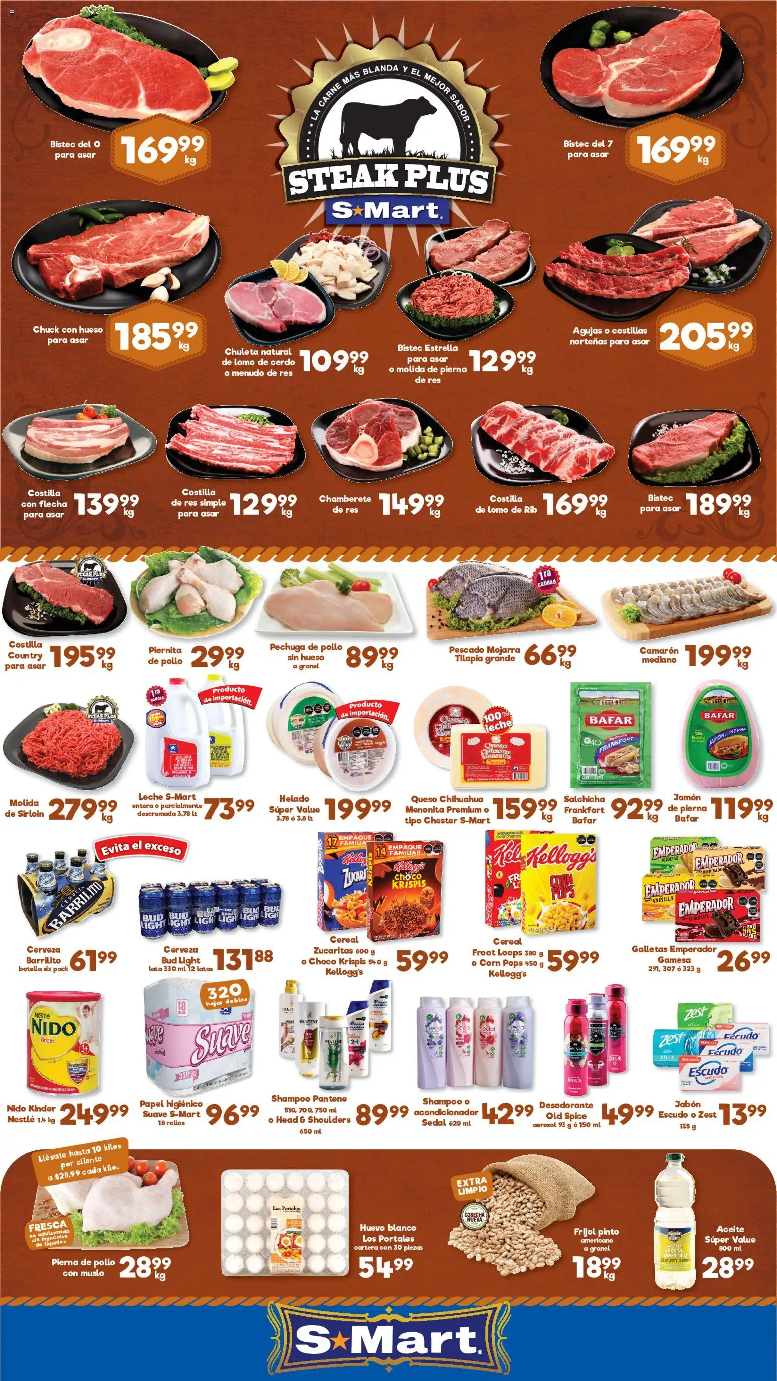 Nuevas ofertas de S-Mart válidas en toda la República Mexicana desde el 29.05.2026. ¡Encuentra las mejores ofertas en S-Mart folleto Reynosa! | Página: 1 | Productos: Pollo, Huevo, Cerveza, Res