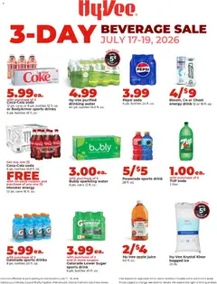 Preview of HyVee weekly ads valid from 07/17/2026 | Page: 1 | Products: Juice, Lemon, Peach, Lime