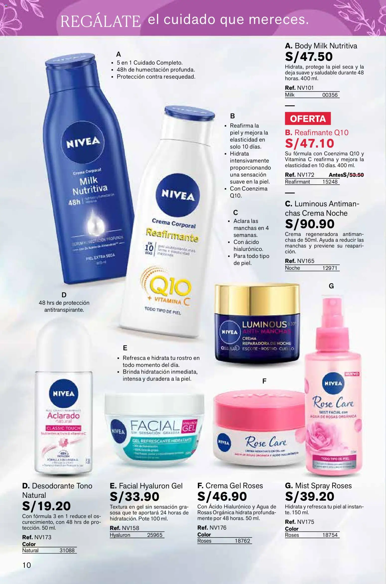 Catálogo Leonisa válido desde 06.03.2026 | Página: 10 | Productos: Desodorante, Té, Crema