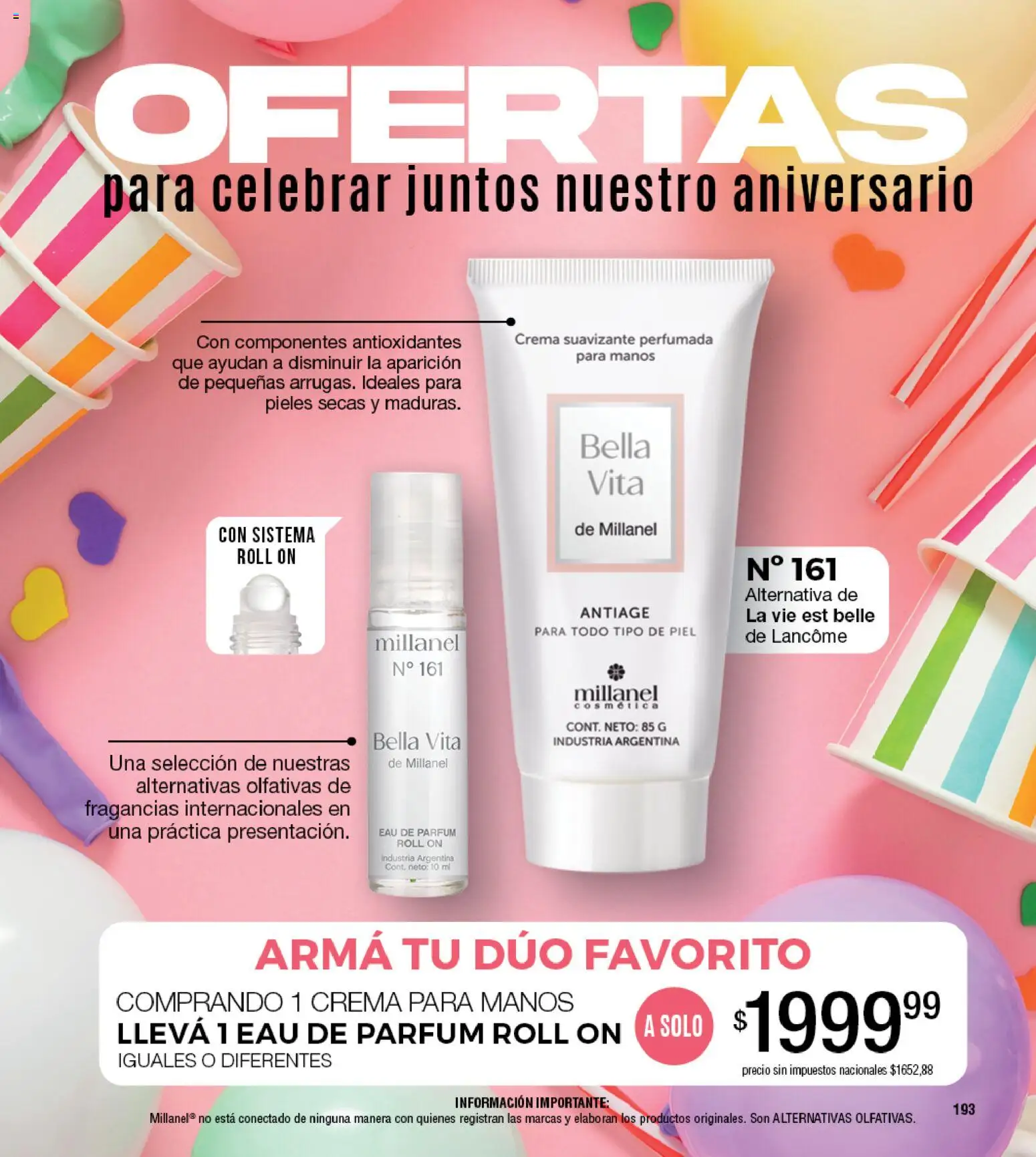 Millanel - Catálogo │ válido desde el 30/03/2026 | Página: 193 | Productos: Crema para manos, Suavizante, Crema