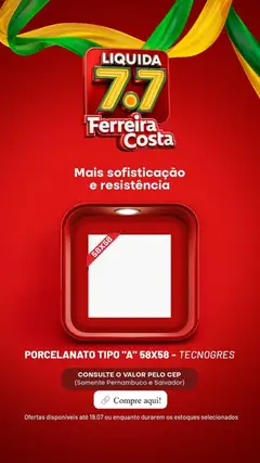 Ferreira Costa - Ofertas atuais - Pré-Visualização do folheto da loja Ferreira Costa, válido de 02/07/2026 | Página: 2 | Produtos: Porcelanato