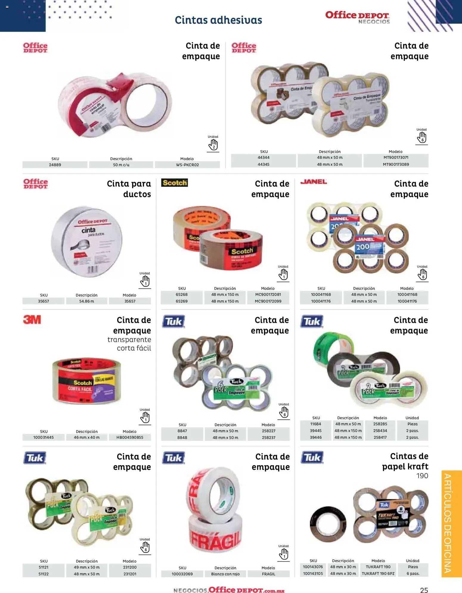 Nuevas ofertas de Office Depot válidas en toda la República Mexicana desde el 12/01/2026. ¡Encuentra las mejores ofertas en Office Depot catálogo 2026! | Página: 27 | Productos: Cinta