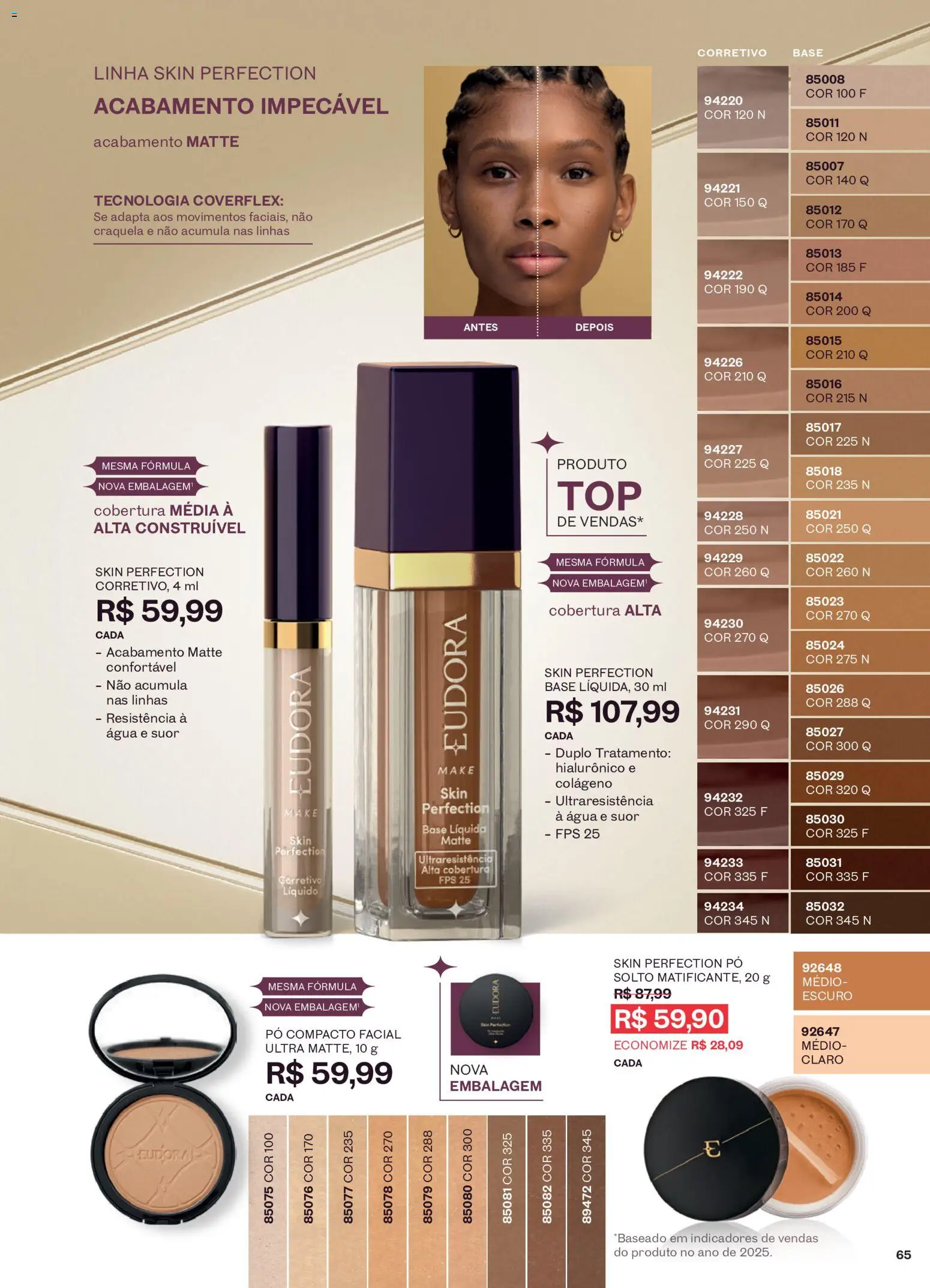 Eudora Folheto - válido de 16/09/2026 | Página: 68 | Produtos: Colágeno, Pó, Base, Água