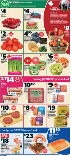 Preview of Valu Mart weekly flyer from shop Valu Mart valid from Aug 20, 2026 | Page: 3 | Products: Salmon, Raspberries, Meat, Protein