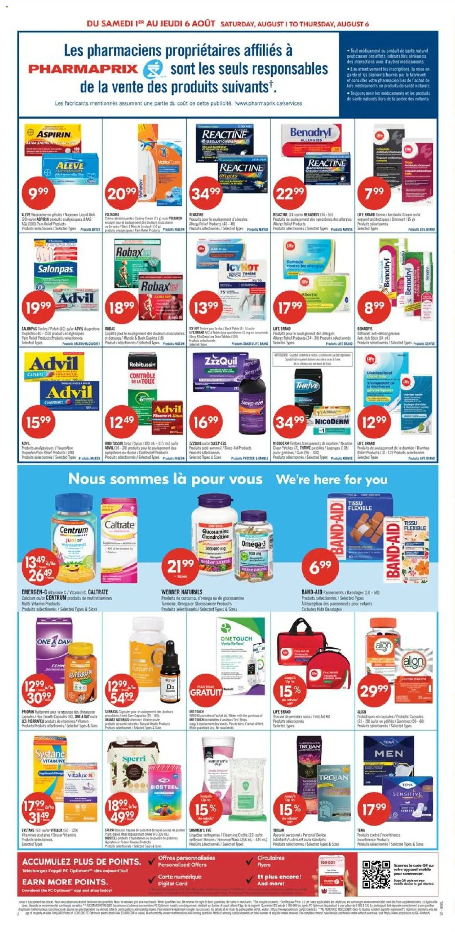 Pharmaprix flyer valid from Jul 31, 2026 | Page: 5 | Products: Cream, PC, Multivitamin, Omega