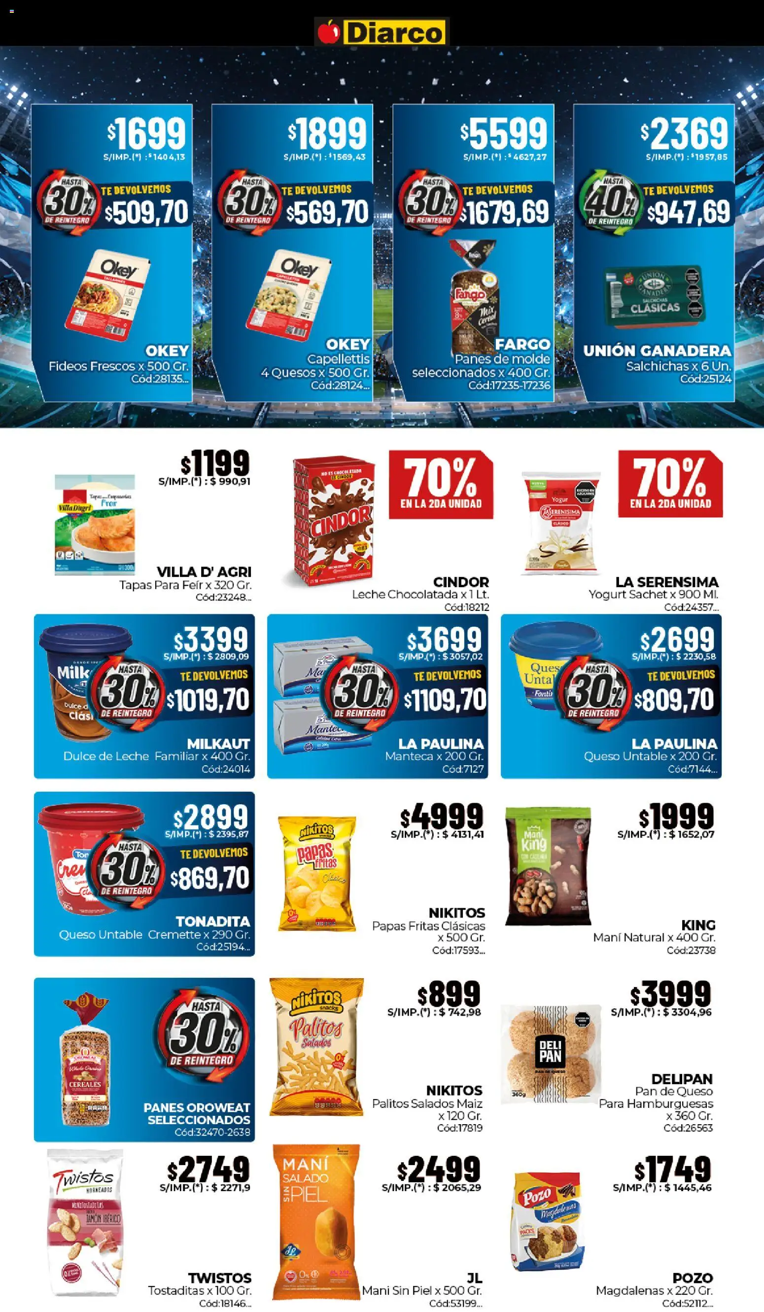Diarco - Ofertas Pueblo Interior │ válido desde el 01.06.2026 | Página: 2 | Productos: Leche, Yogur, Chocolatada, Té
