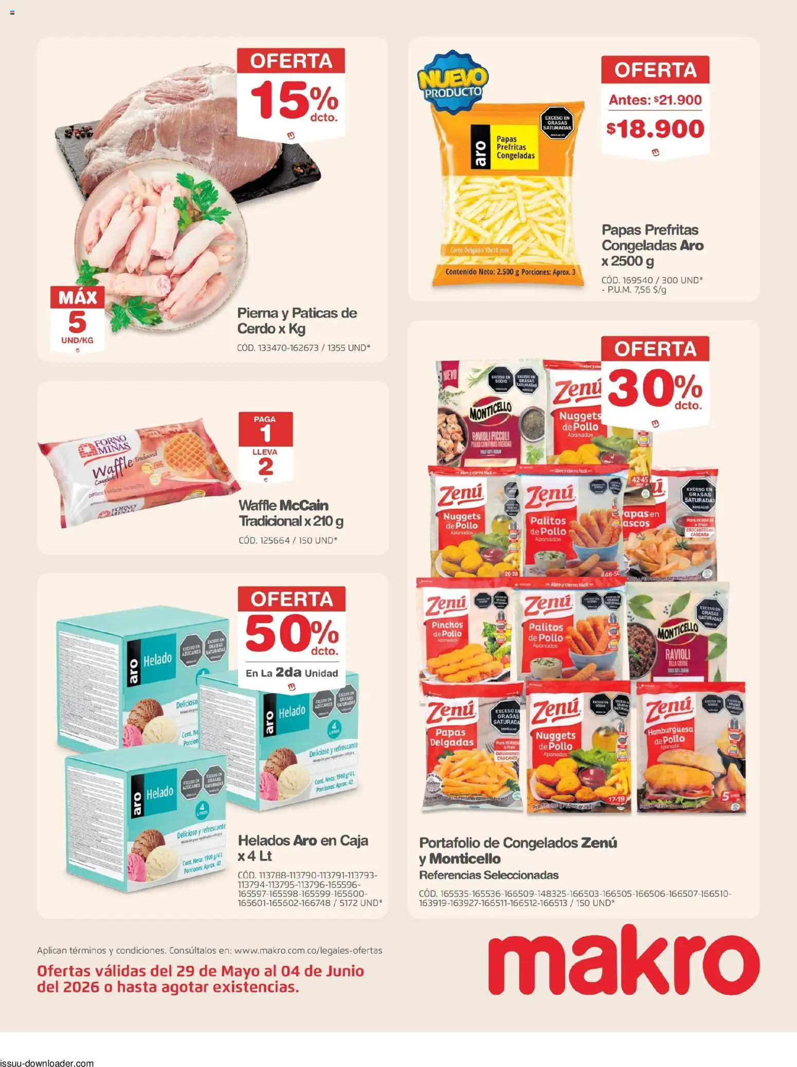 Makro revista - valida desde el 29.05.2026 | Página: 4 | Productos: Cerdo, Pollo, Peso, Caja