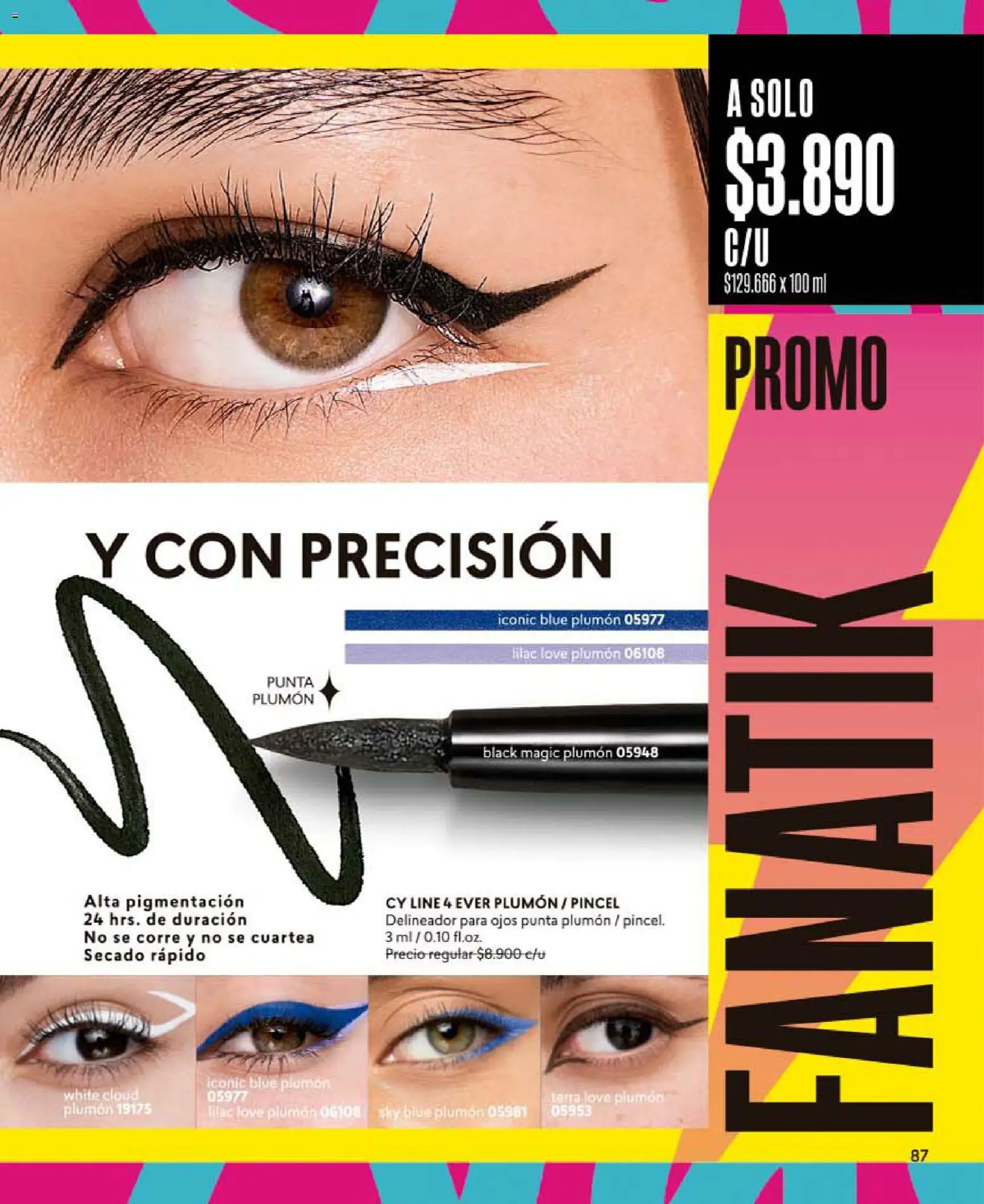 Catálogo CyZone Campaña 10 │ válido desde el 01.06.2026 | Página: 87 | Productos: Delineador, Plumón, Pincel