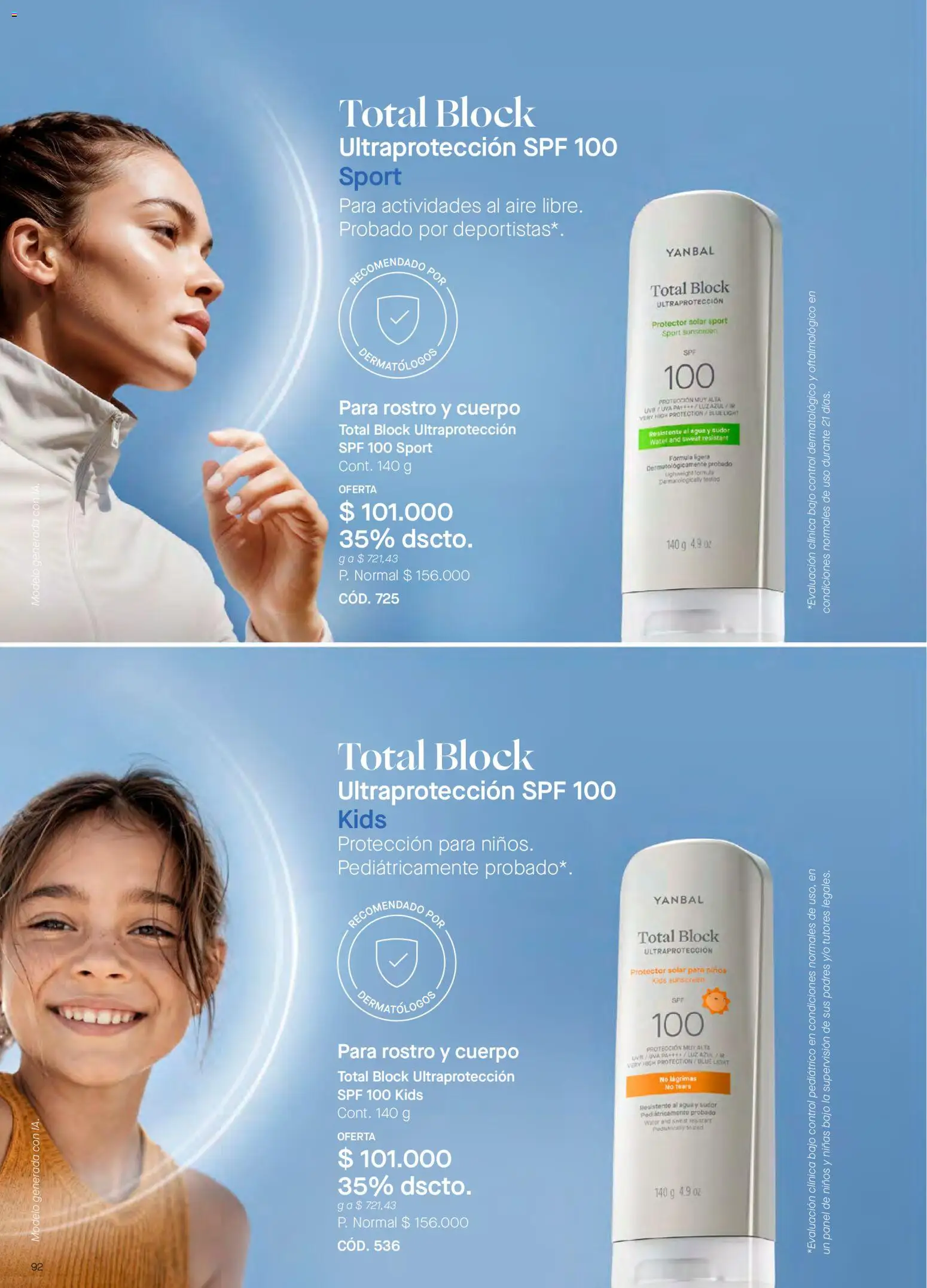 Yanbal revista - valida desde el 15/08/2026 | Página: 92 | Productos: Agua, Bajo, Uva, Protector solar