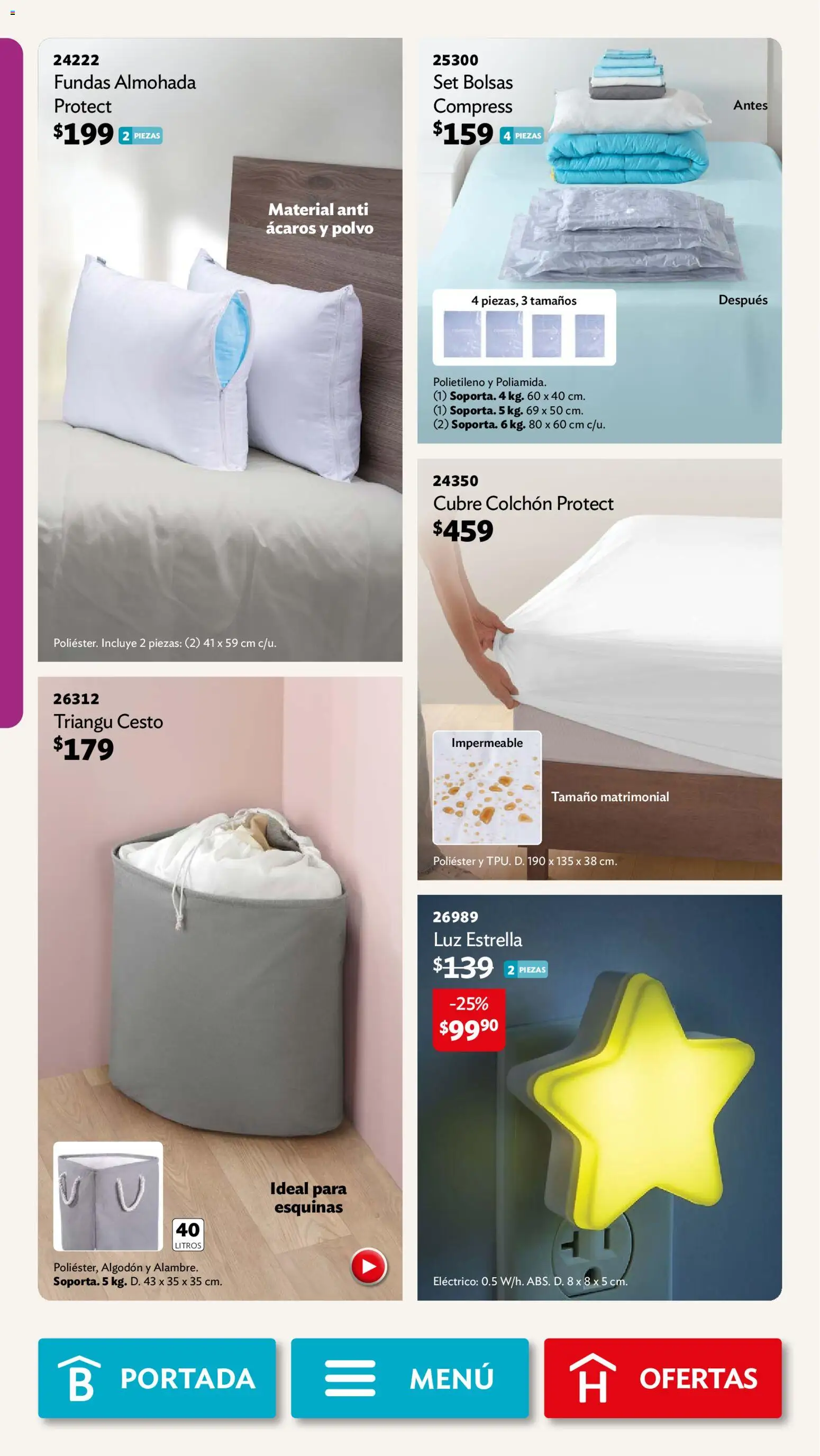 Nuevas ofertas de Betterware válidas en toda la República Mexicana desde el 29/06/2026. ¡Encuentra las mejores ofertas en Betterware campaña 7 2026! | Página: 32 | Productos: Algodón, Colchón, Almohada, Polvo