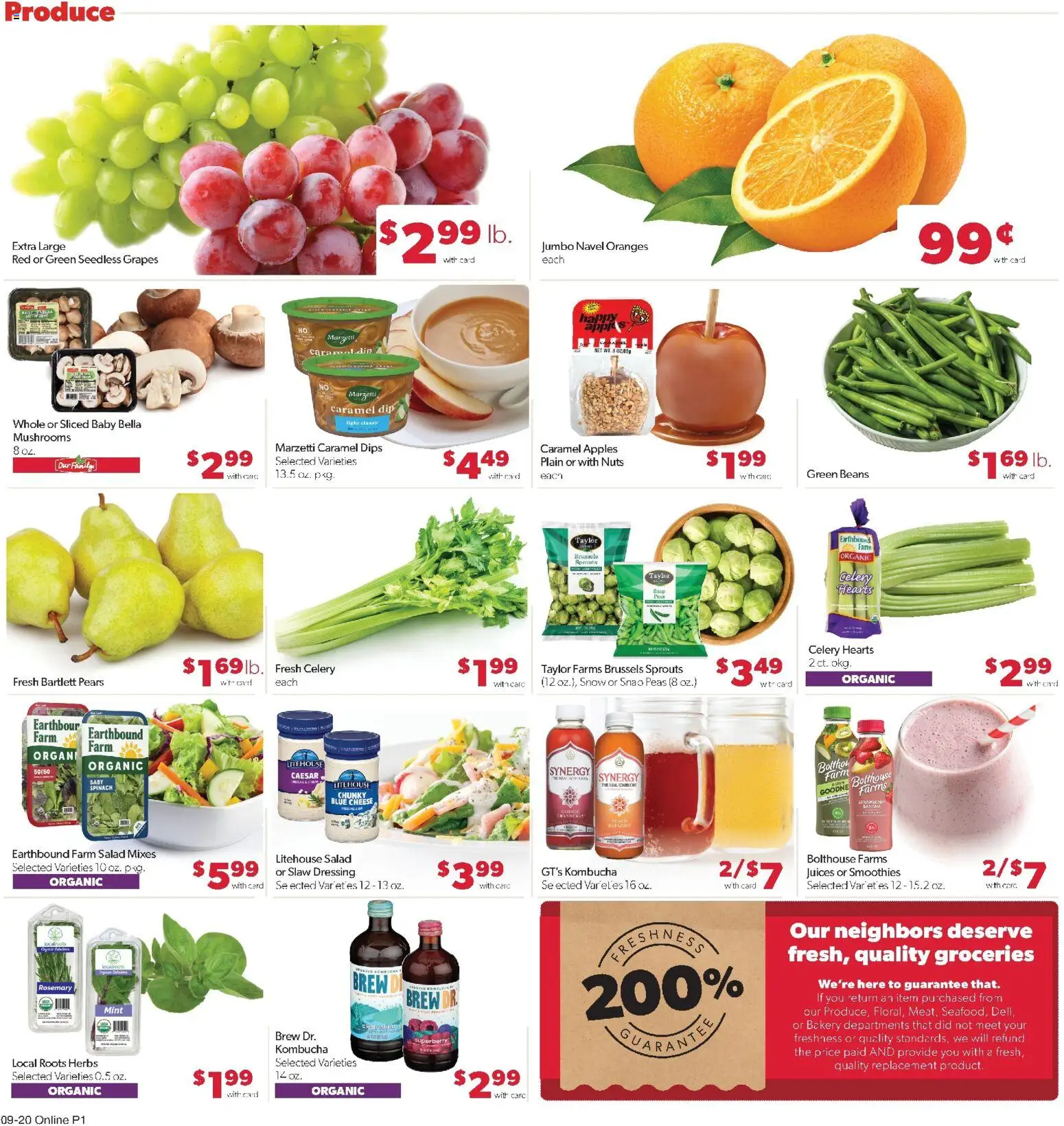 Family Fare Weekly Ad - MN - valid from 09/20/2026 | Page: 5 | Products: Bakery, Cheese, Oranges, Seedless grapes