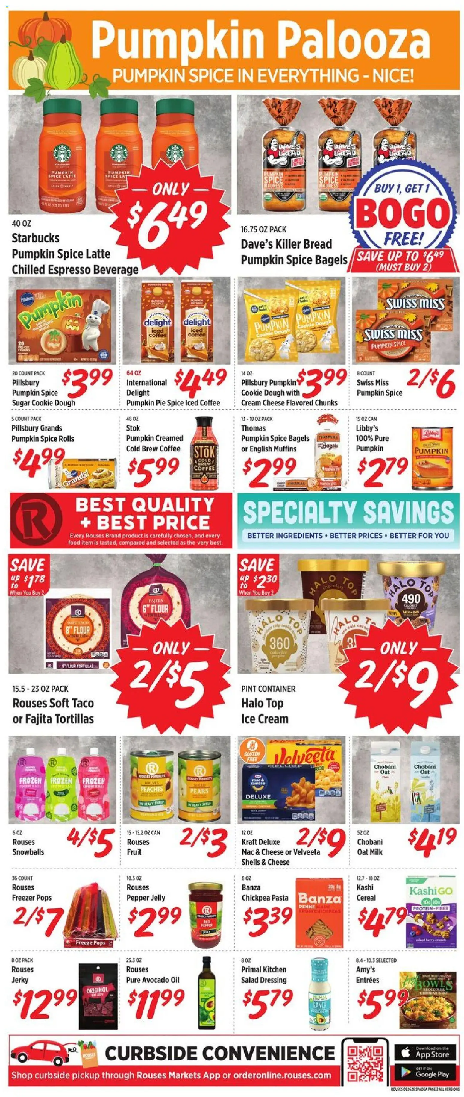 Rouses Weekly Ad - AL - valid from 08/26/2026 | Page: 7 | Products: Peaches, Cream cheese, Jerky, Salad