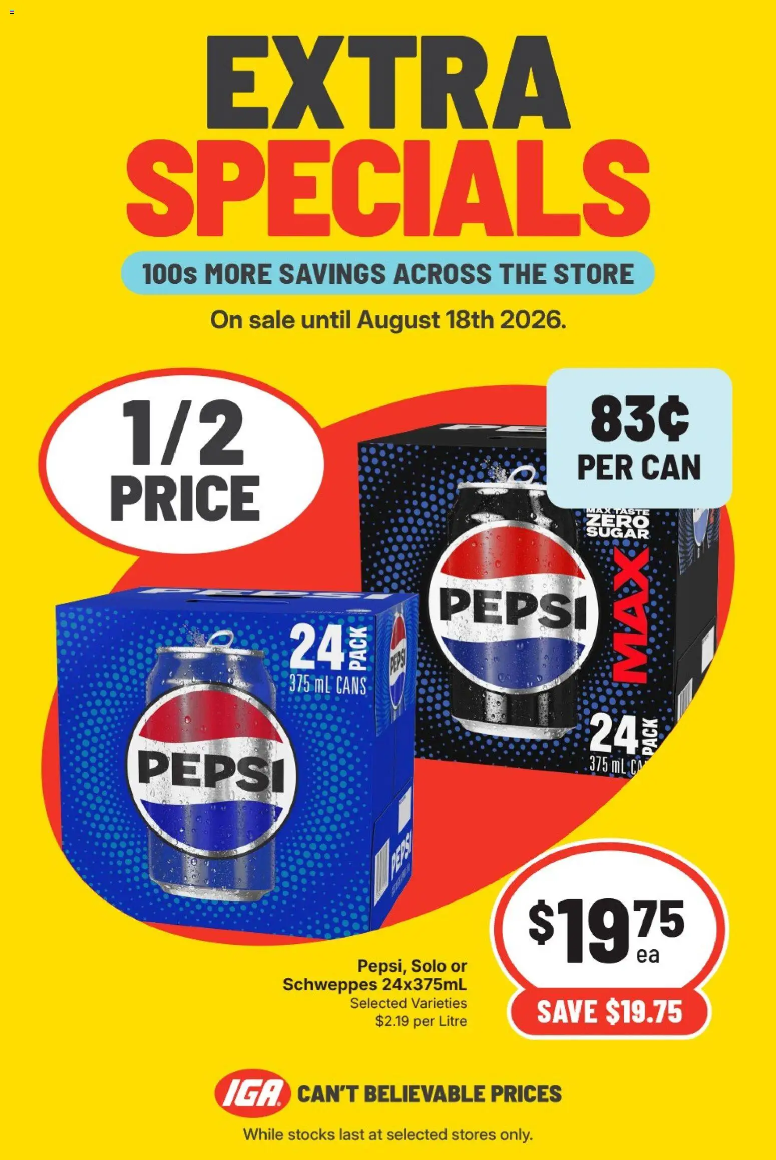 IGA catalogue - valid from 12/08/2026 | Page: 6 | Products: Pepsi