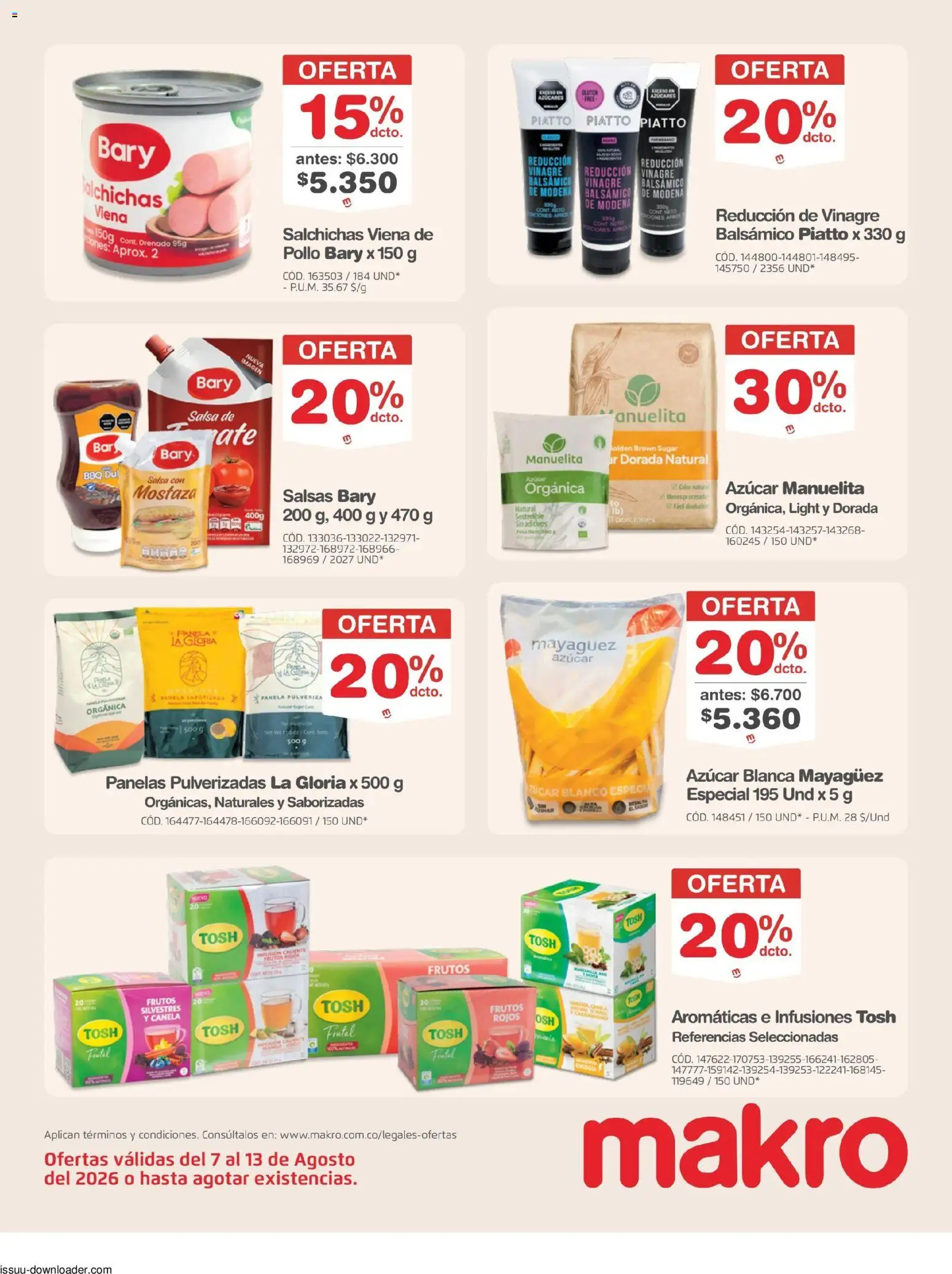Makro revista - valida desde el 07/08/2026 | Página: 11 | Productos: Pollo, Frutos rojos, Salchichas, Panela