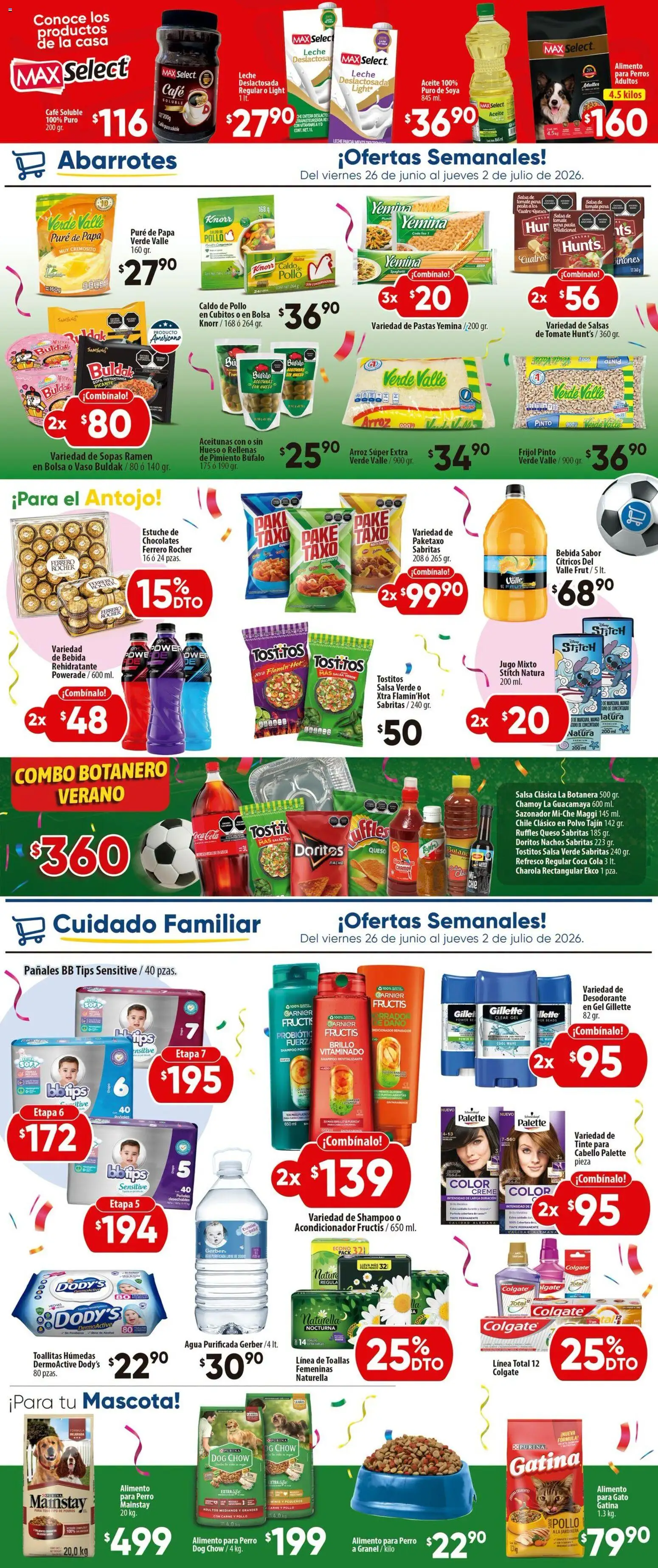 Nuevas ofertas de Calimax válidas en toda la República Mexicana desde el 26/06/2026. ¡Encuentra las mejores ofertas en Calimax folleto Ensenada! | Página: 5 | Productos: Agua, Leche, Toallas, Salsa de tomate