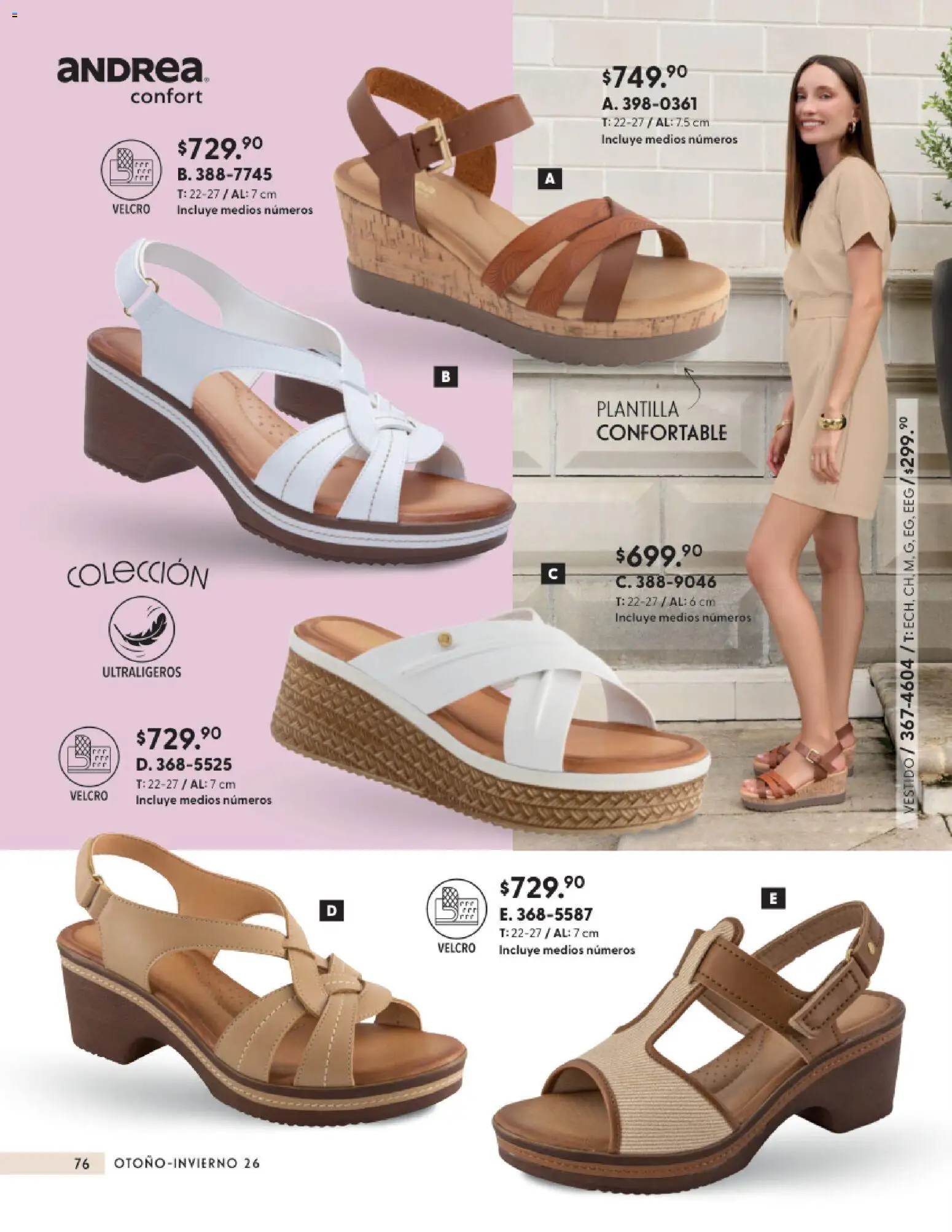 Nuevas ofertas de Andrea válidas en toda la República Mexicana desde el 23/08/2026. ¡Encuentra las mejores ofertas en Andrea catálogo Calzado Confort! | Página: 76