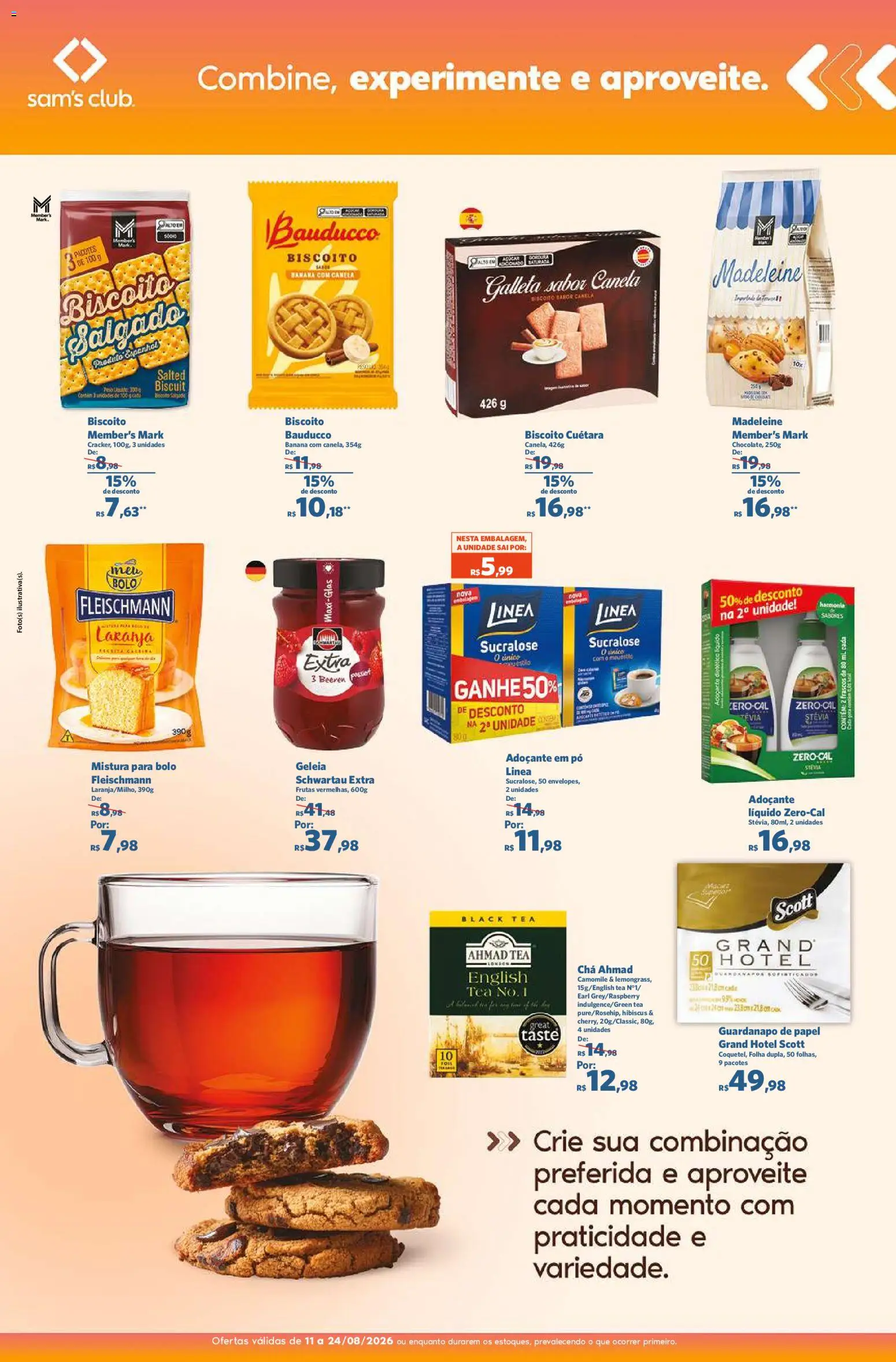 Sam's Club Folheto - válido de 11/08/2026 | Página: 7 | Produtos: Frutas, Chá, Geleia, Bolo